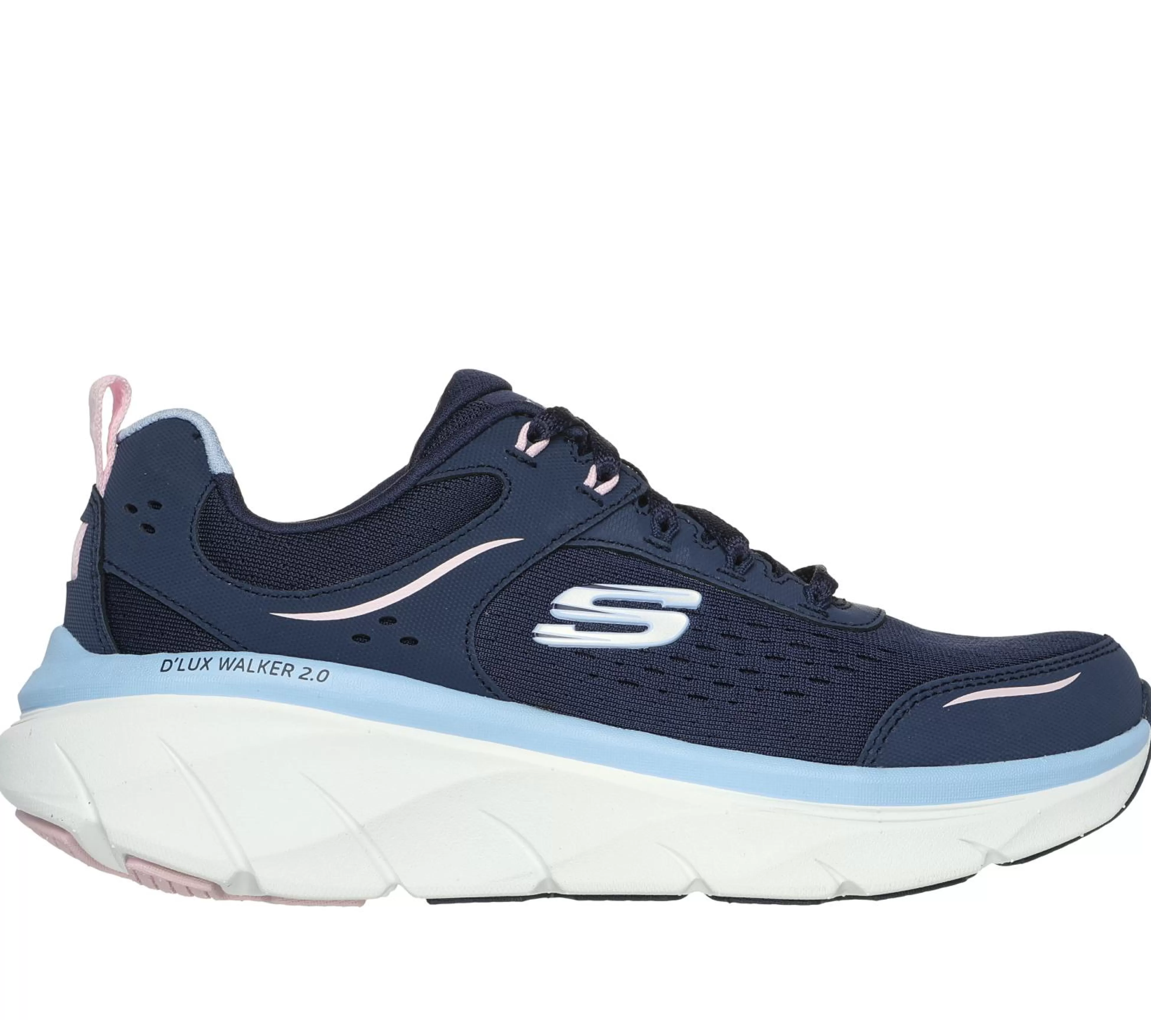 SKECHERS Veterschoenen | Sportieve Sneakers^Relaxed Fit: D'Lux Walker 2.0 - Daisy Doll MARINE / ROZE