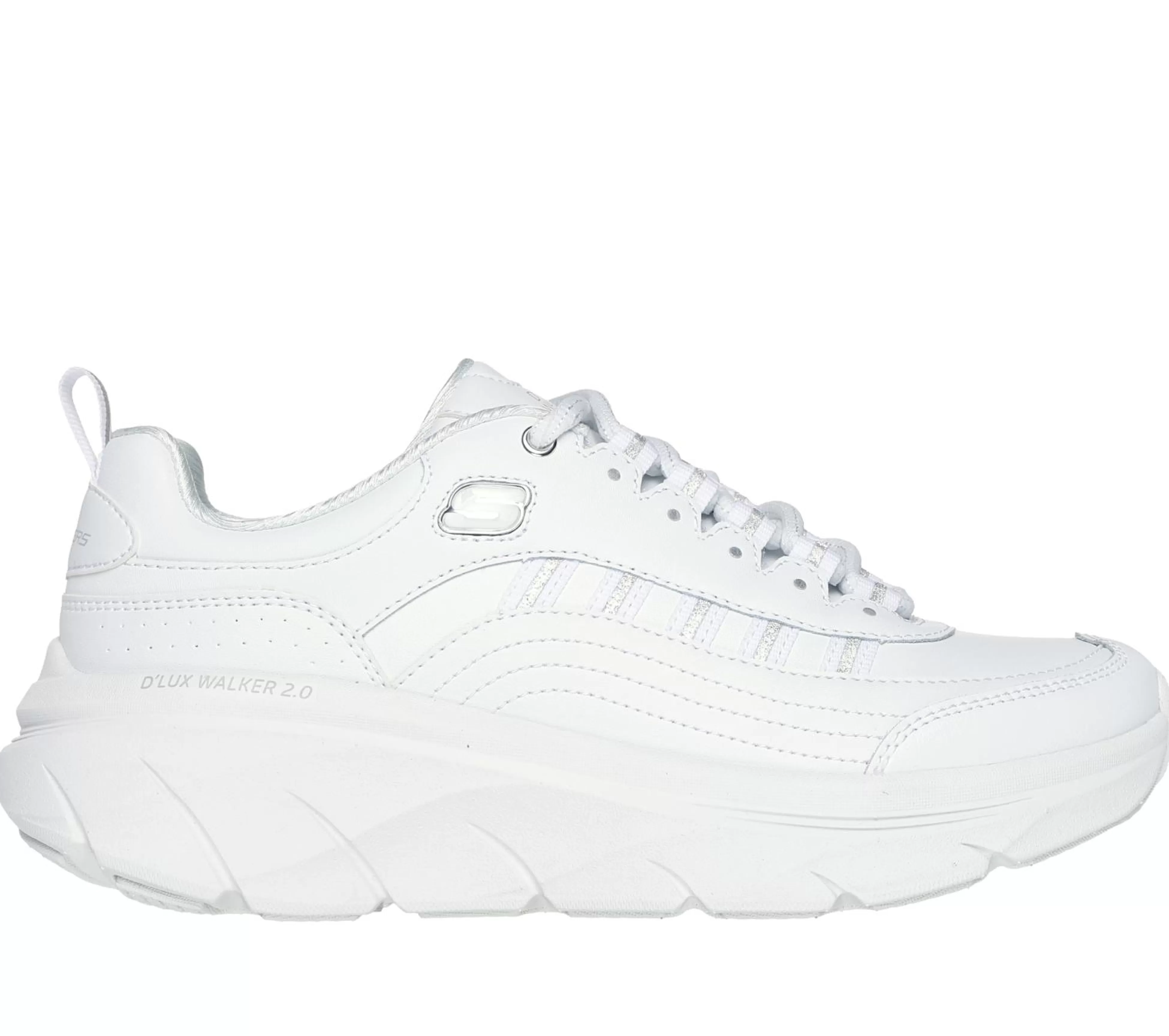 SKECHERS Veterschoenen | Casual Sneakers^Relaxed Fit: D'Lux Walker 2.0 - Golden Step WIT / ZILVER