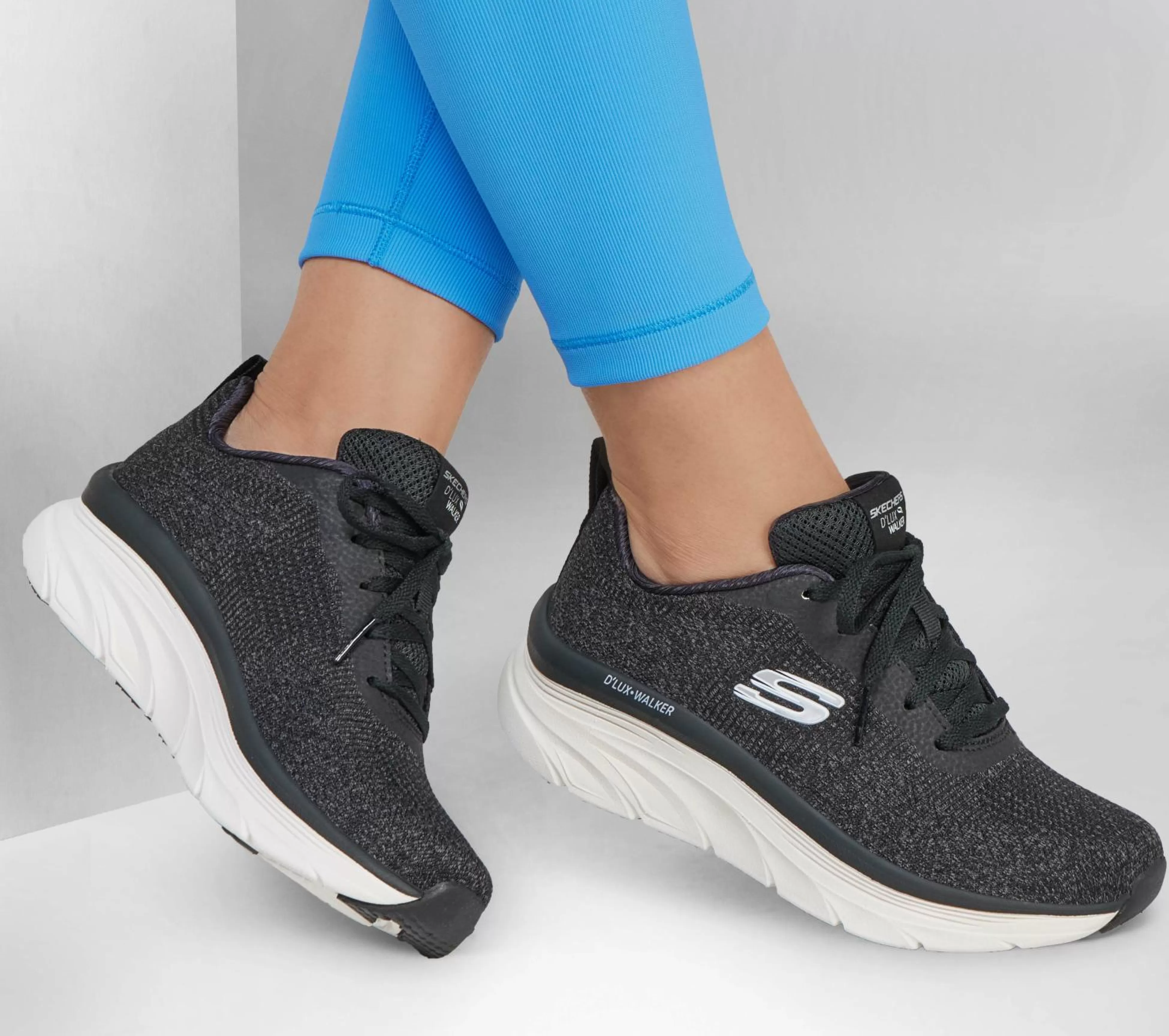 SKECHERS Veterschoenen | Sportieve Sneakers^Relaxed Fit: D'Lux Walker - Daily Beauty ZWART