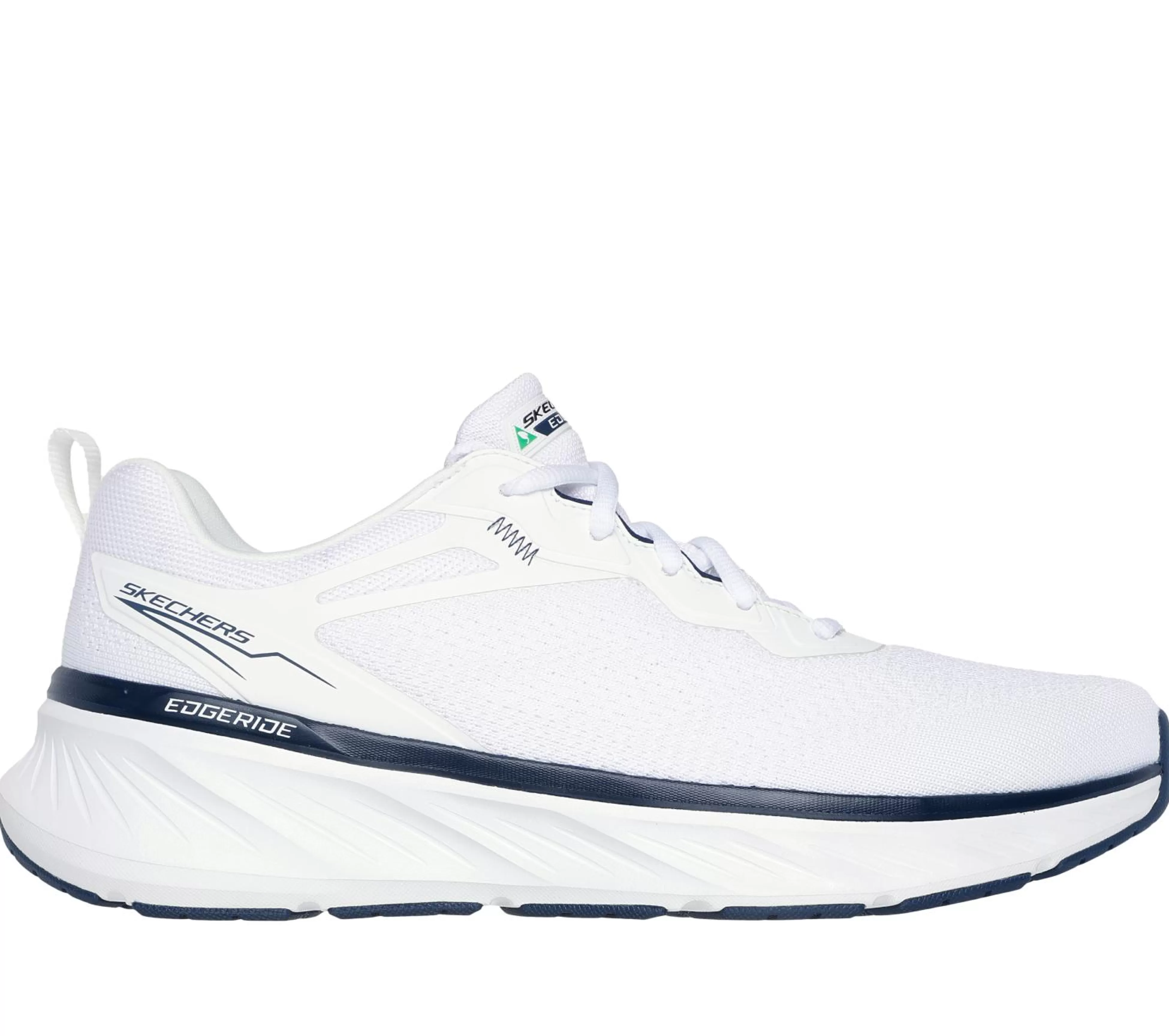 SKECHERS Veterschoenen | Sportieve Sneakers^Relaxed Fit: Edgeride - Exxo WIT / MARINE