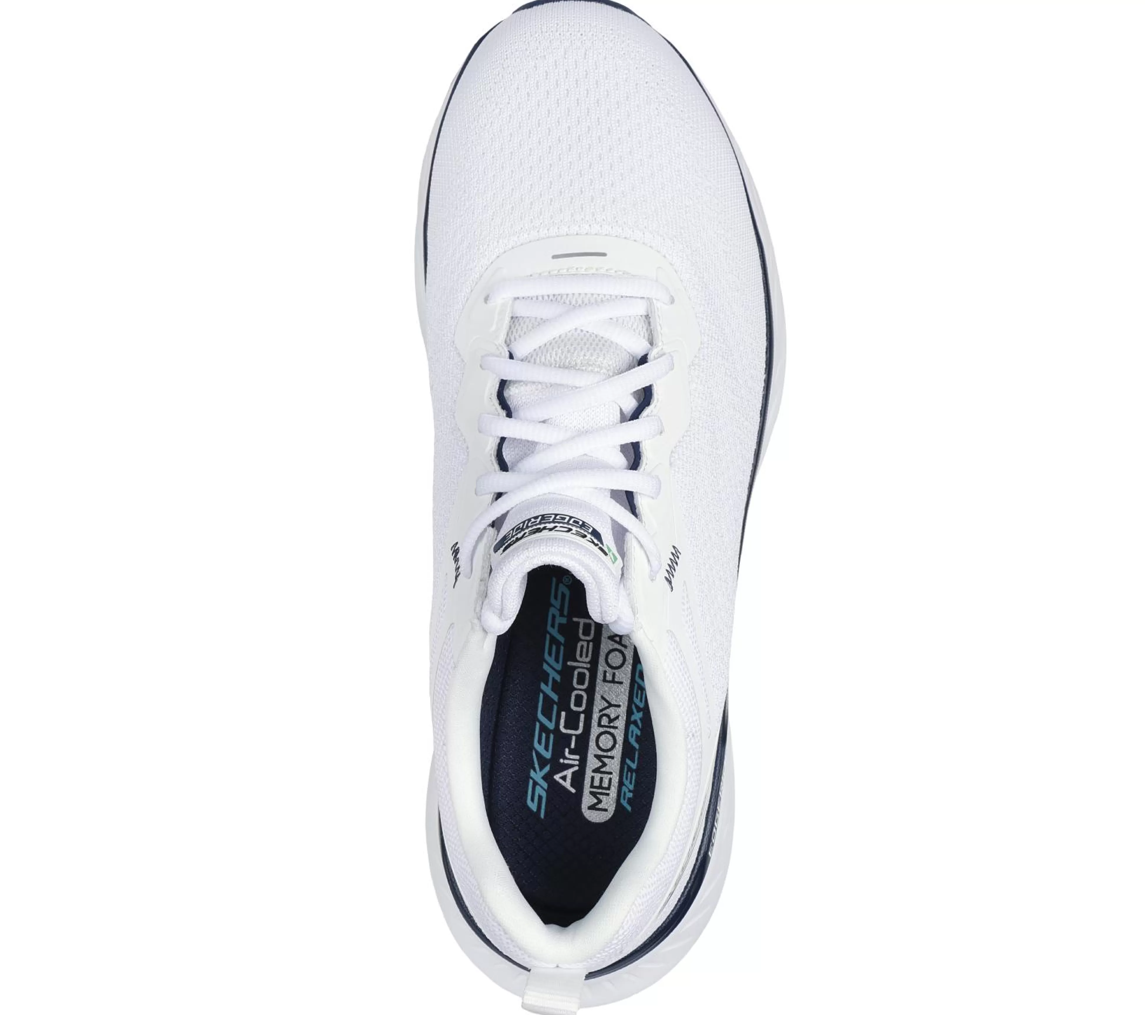 SKECHERS Veterschoenen | Sportieve Sneakers^Relaxed Fit: Edgeride - Exxo WIT / MARINE