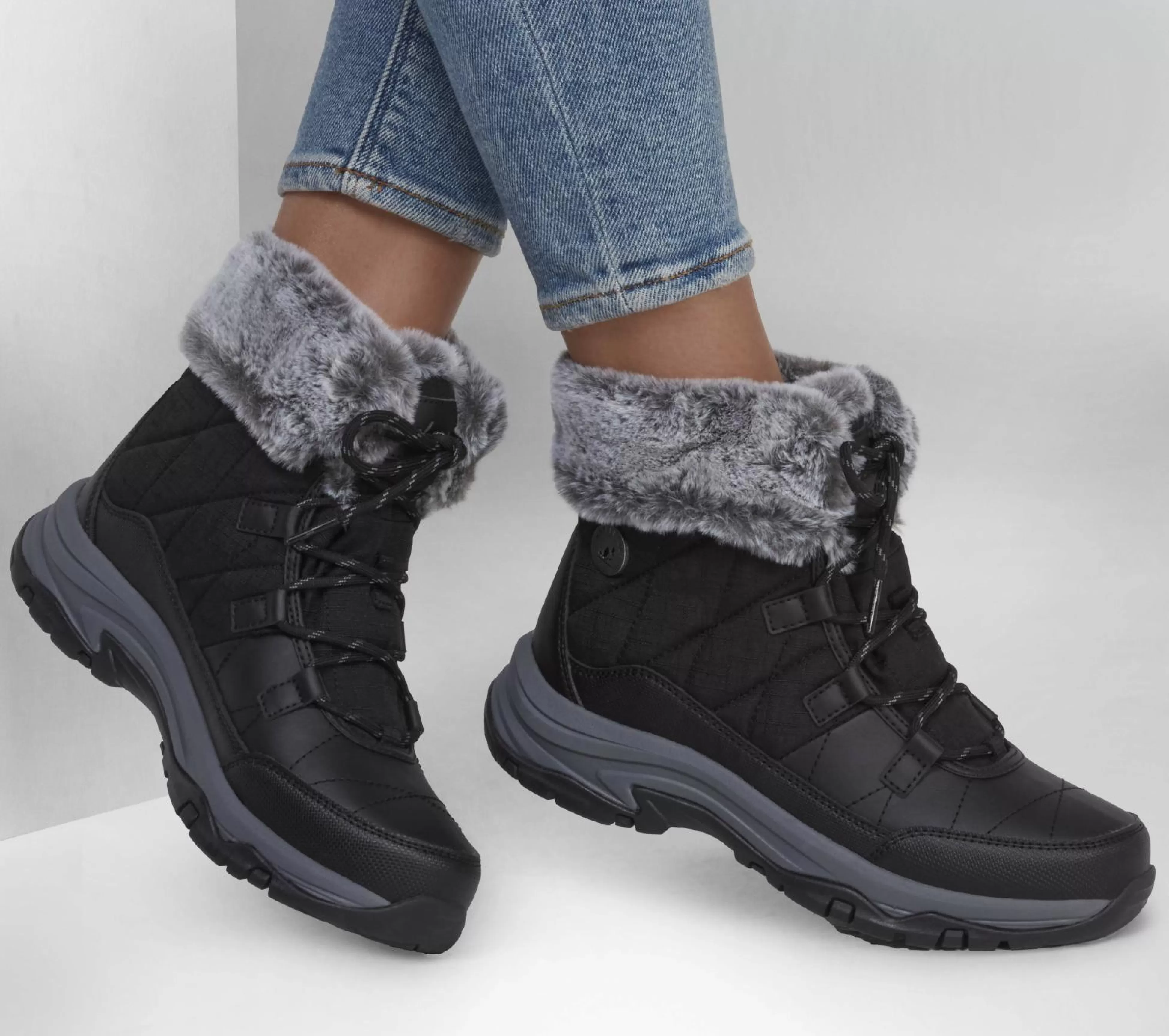 SKECHERS Boots^Relaxed Fit: Trego - Winter Feelings ZWART