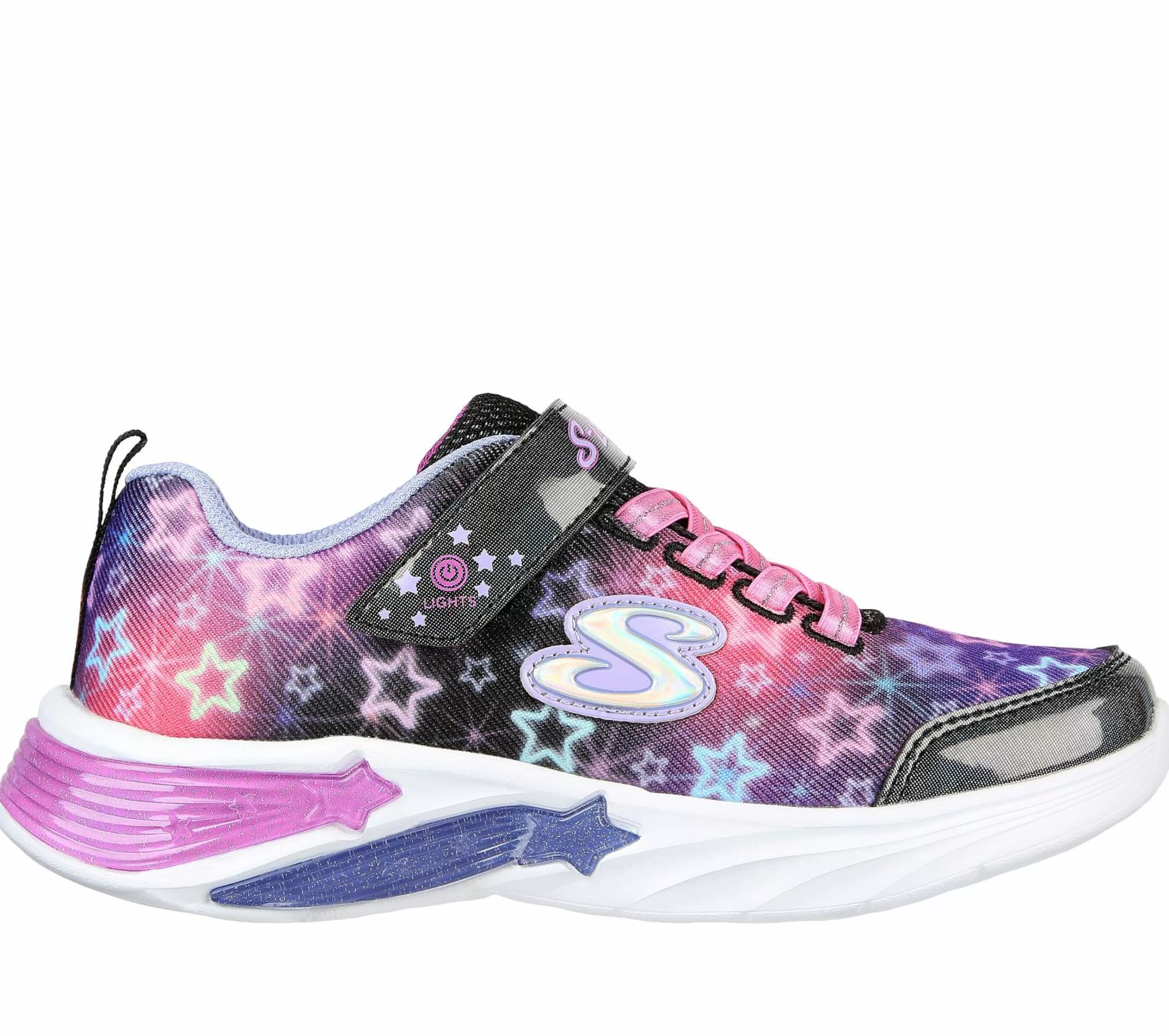 SKECHERS Lichtjes Schoenen | Instappers^S Lights: Star Sparks ZWART / MULTI