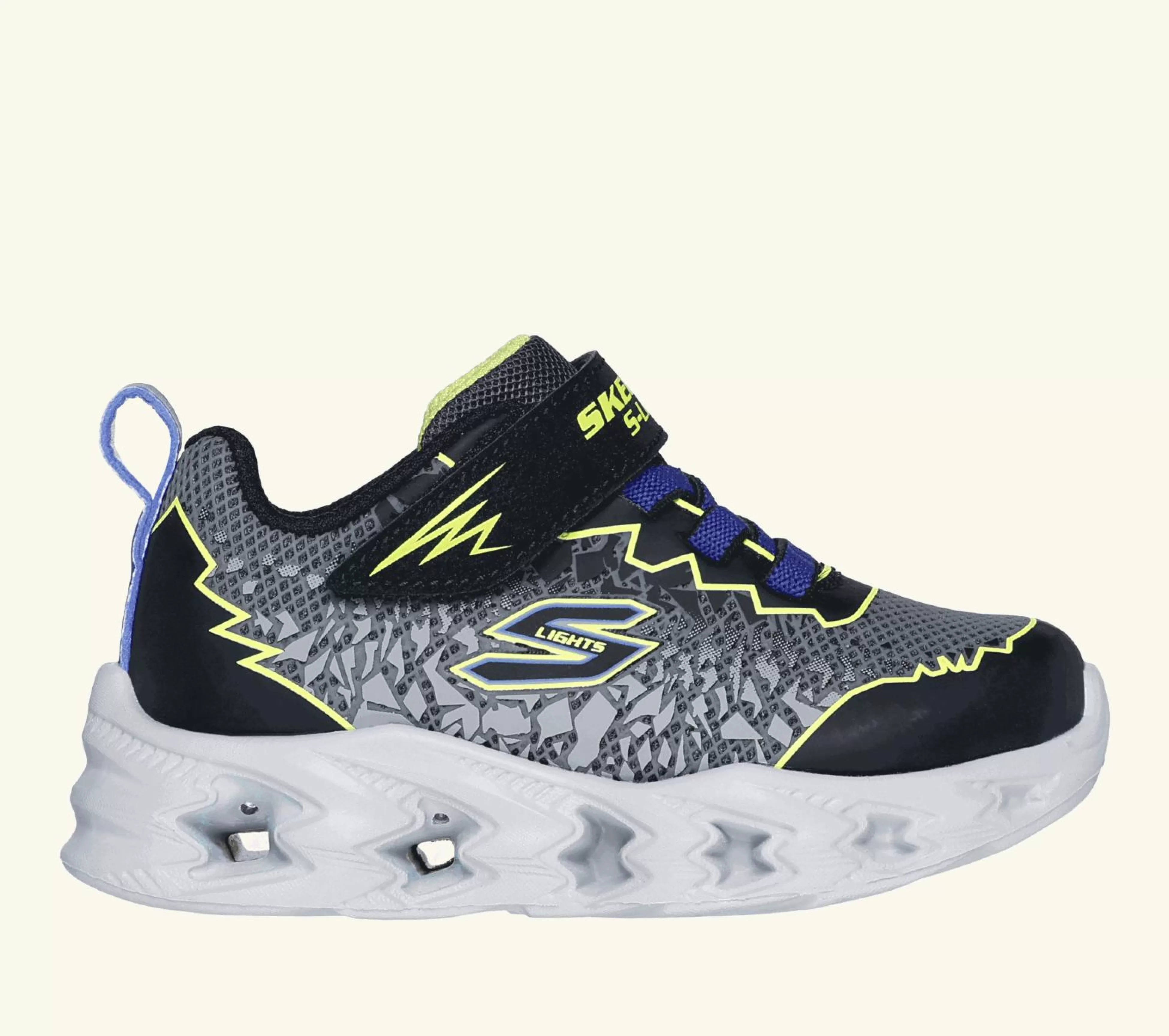 SKECHERS Lichtjes Schoenen | Instappers^S Lights: Vortex 2.0 - Zorento ZWART / GEEL