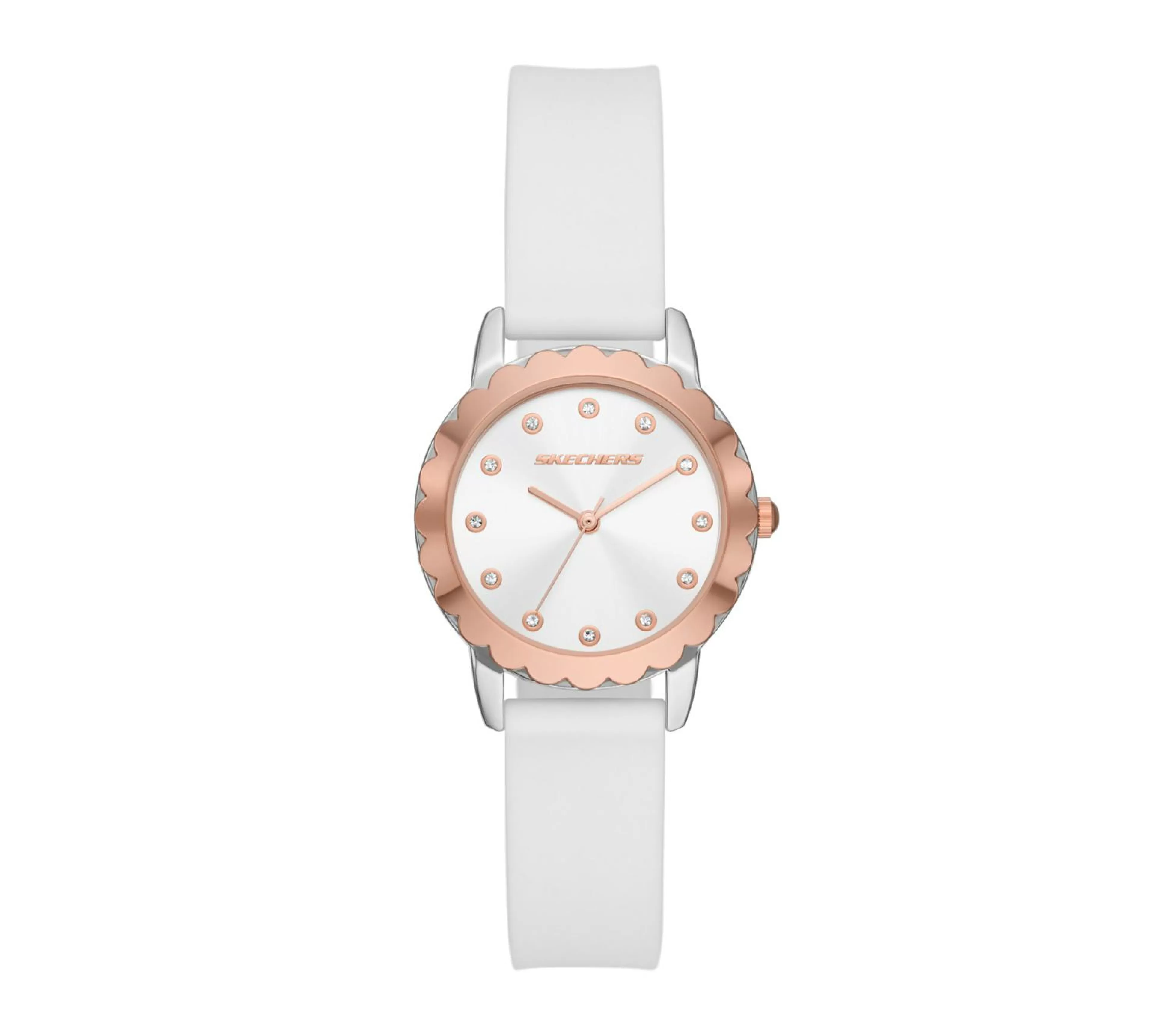 SKECHERS Horloges | Accessoires^Scalloped Bezel White Watch WIT