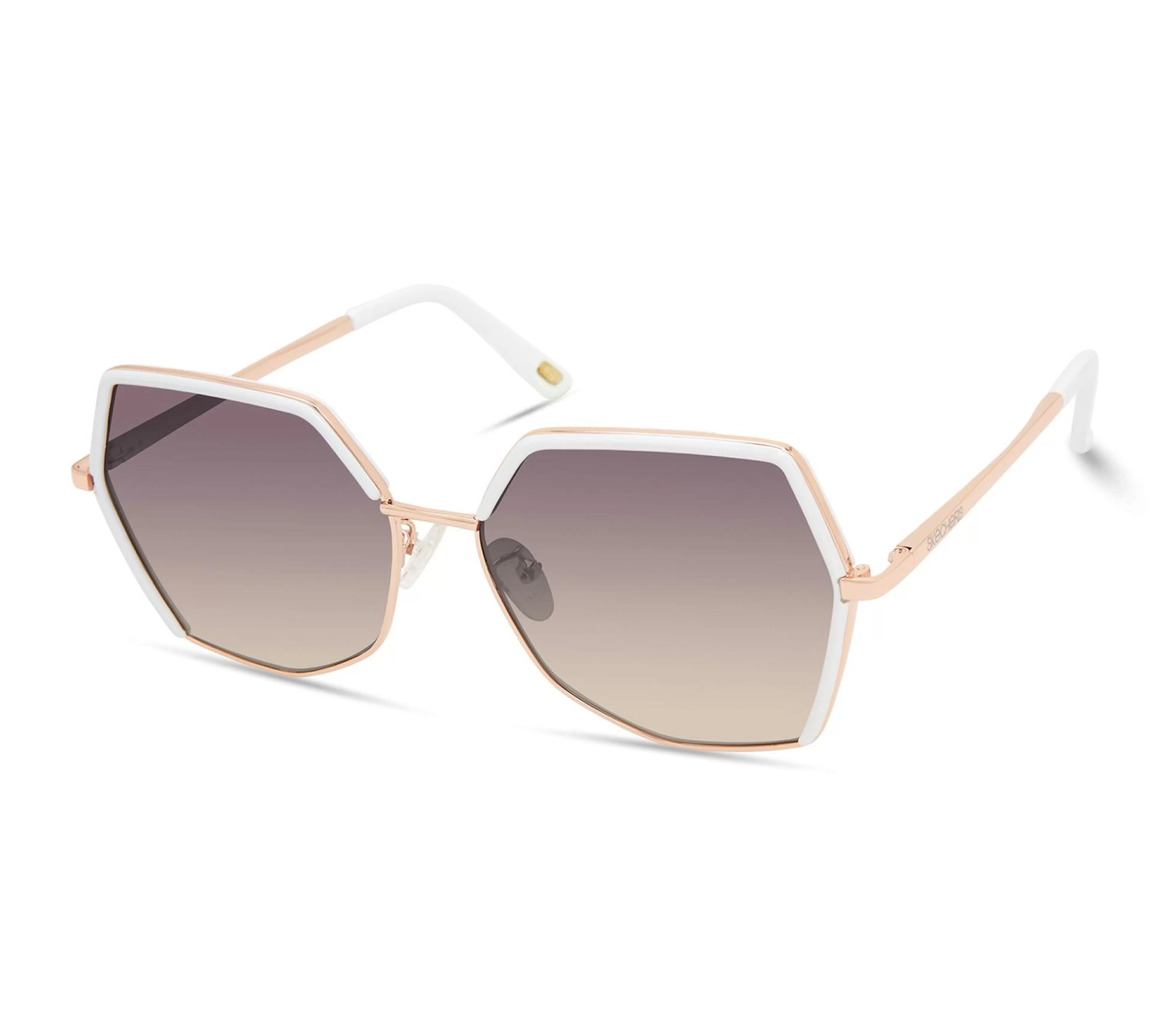 SKECHERS Zonnebrillen | Accessoires^Semi-Rimless Geometric Sunglasses WIT