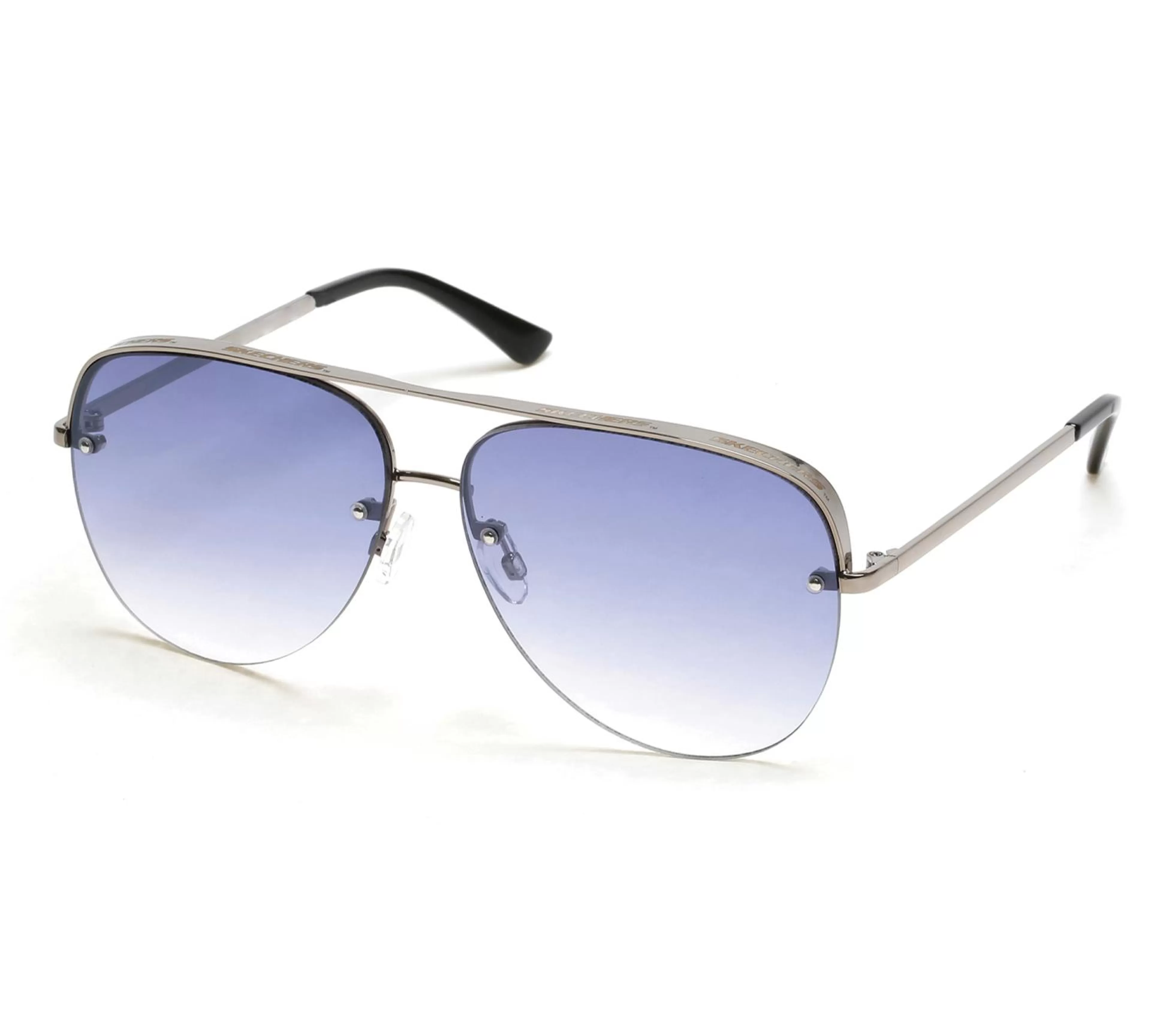 SKECHERS Zonnebrillen^Semi-Rimless Metal Aviator GUNMETAL / ZWART