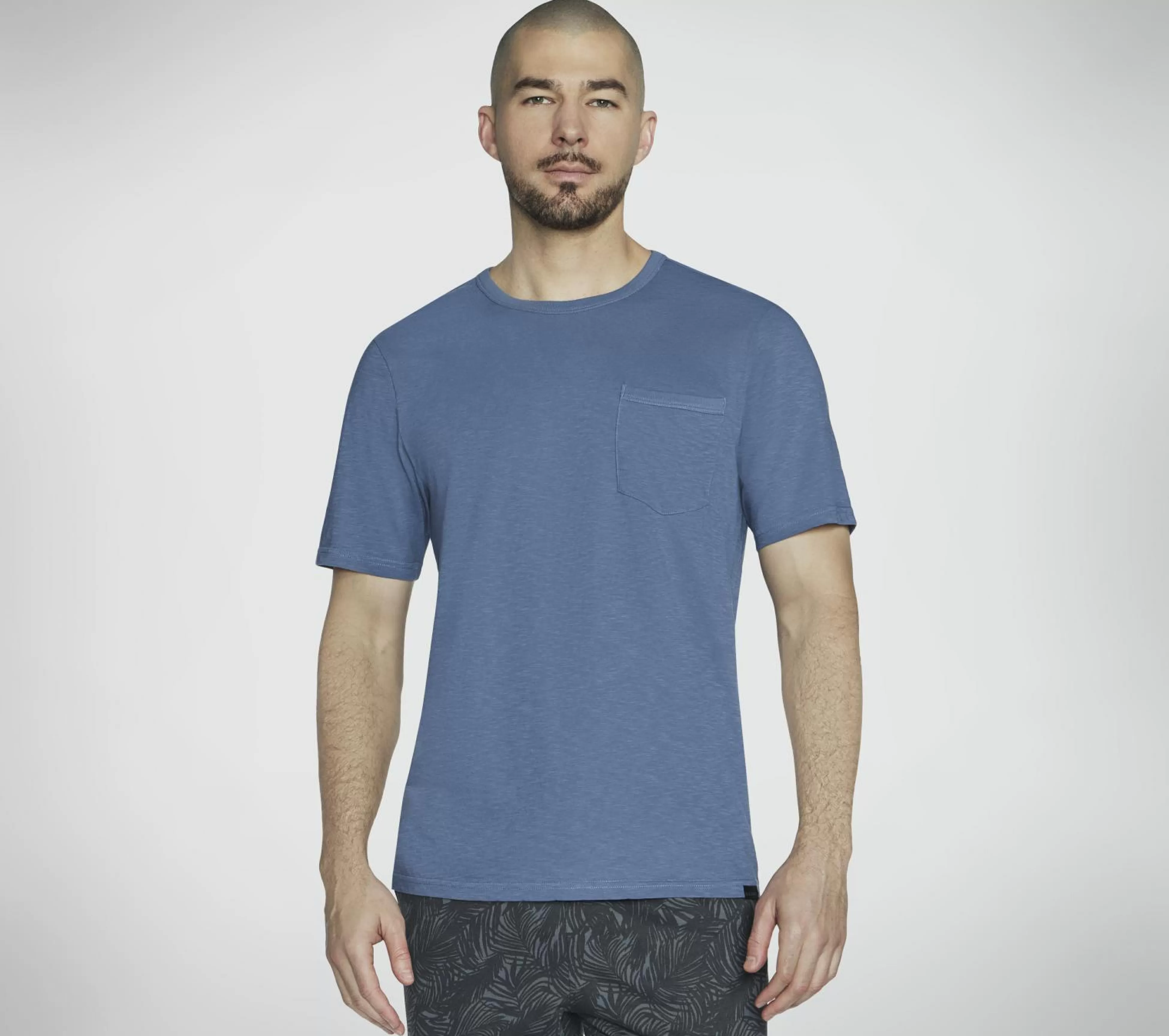 SKECHERS Tops | Tops^SKECH-BREEZE Slub Pocket Tee BLAUW / GRIJS