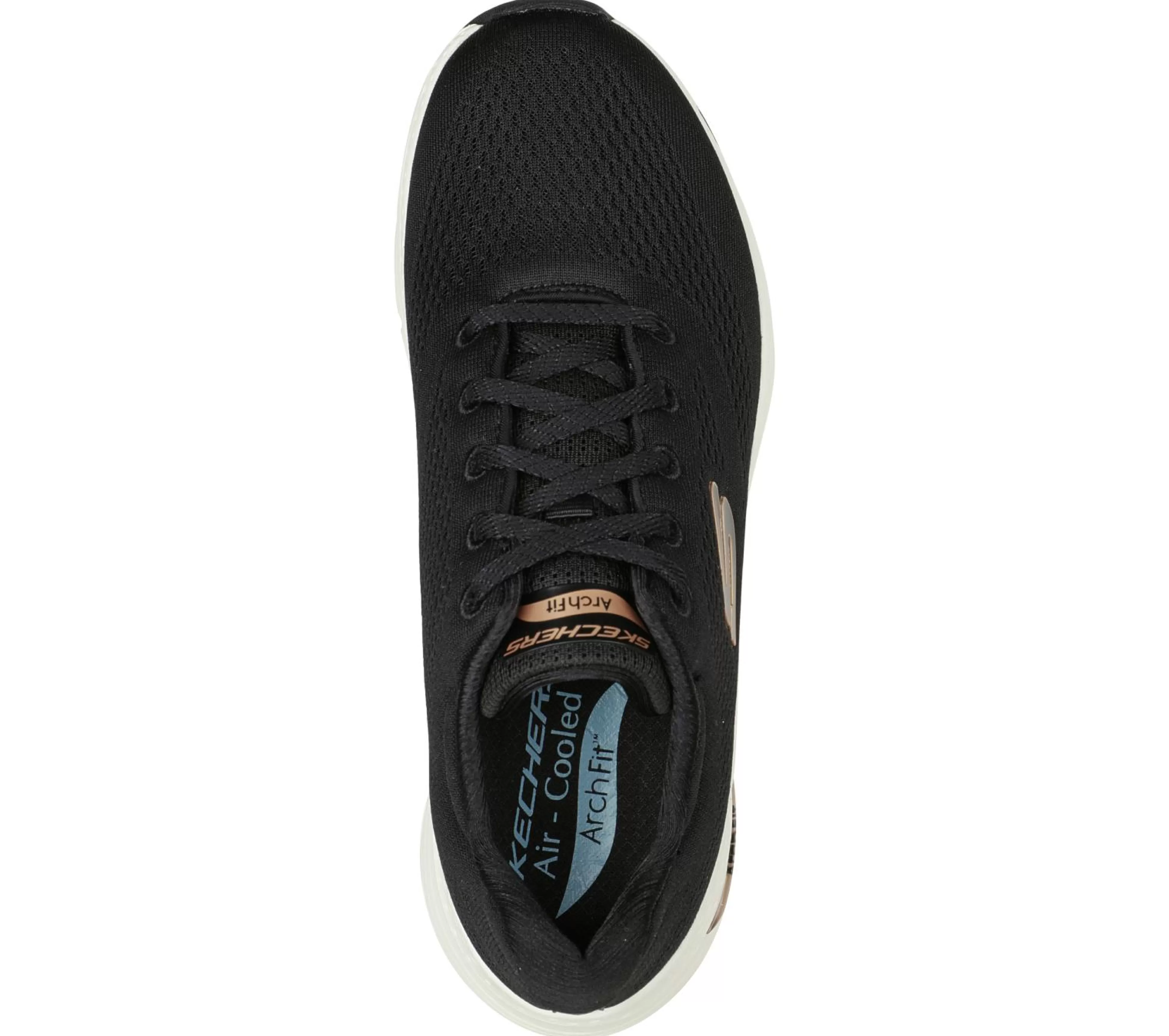 SKECHERS Veterschoenen | Sportieve Sneakers^ Arch Fit - Big Appeal ZWART / ROOS GOUD