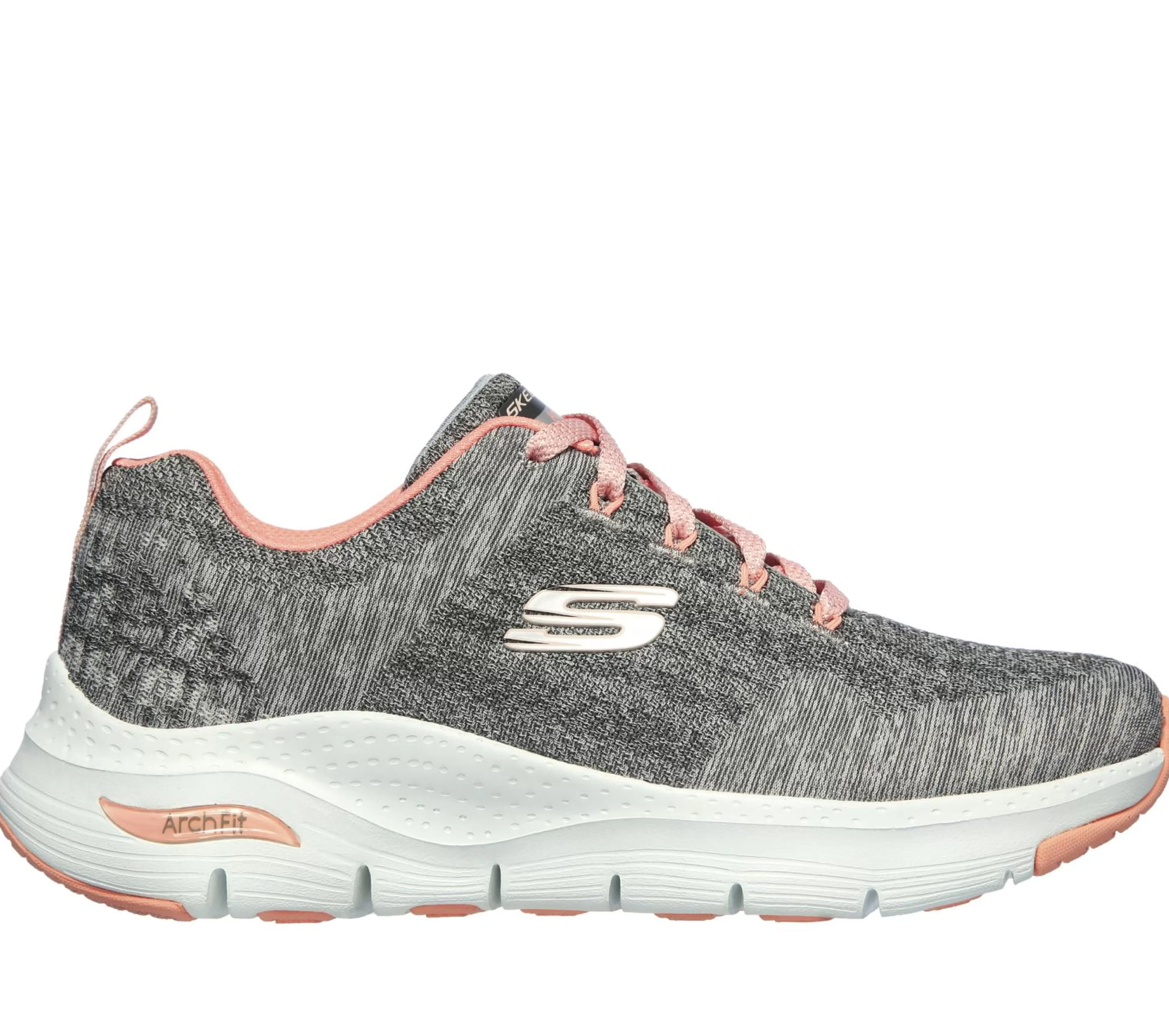 SKECHERS Veterschoenen | Sportieve Sneakers^ Arch Fit - Comfy Wave GRIJS / ROZE