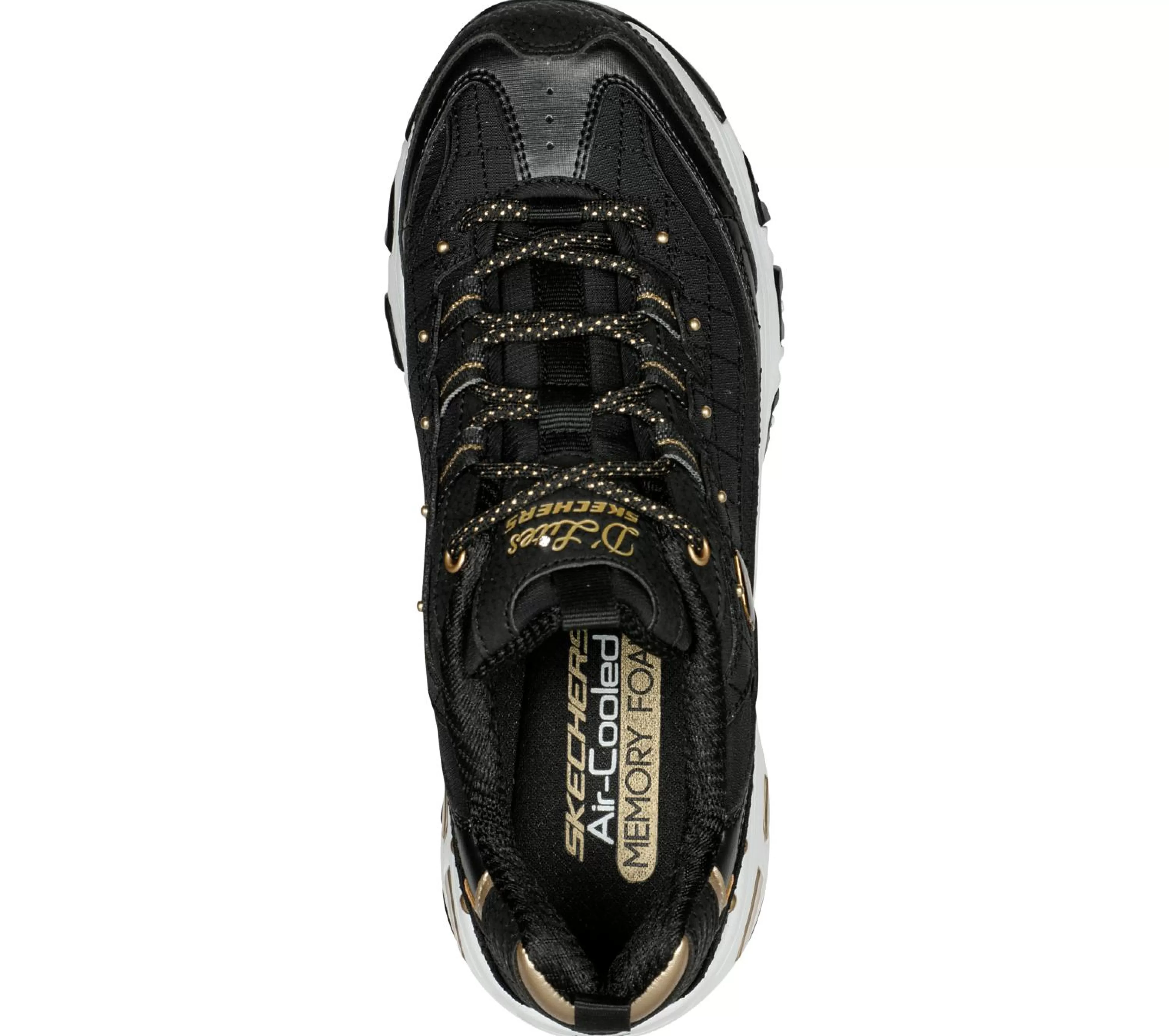 SKECHERS Veterschoenen | Casual Sneakers^ D'Lites ZWART / GOUD