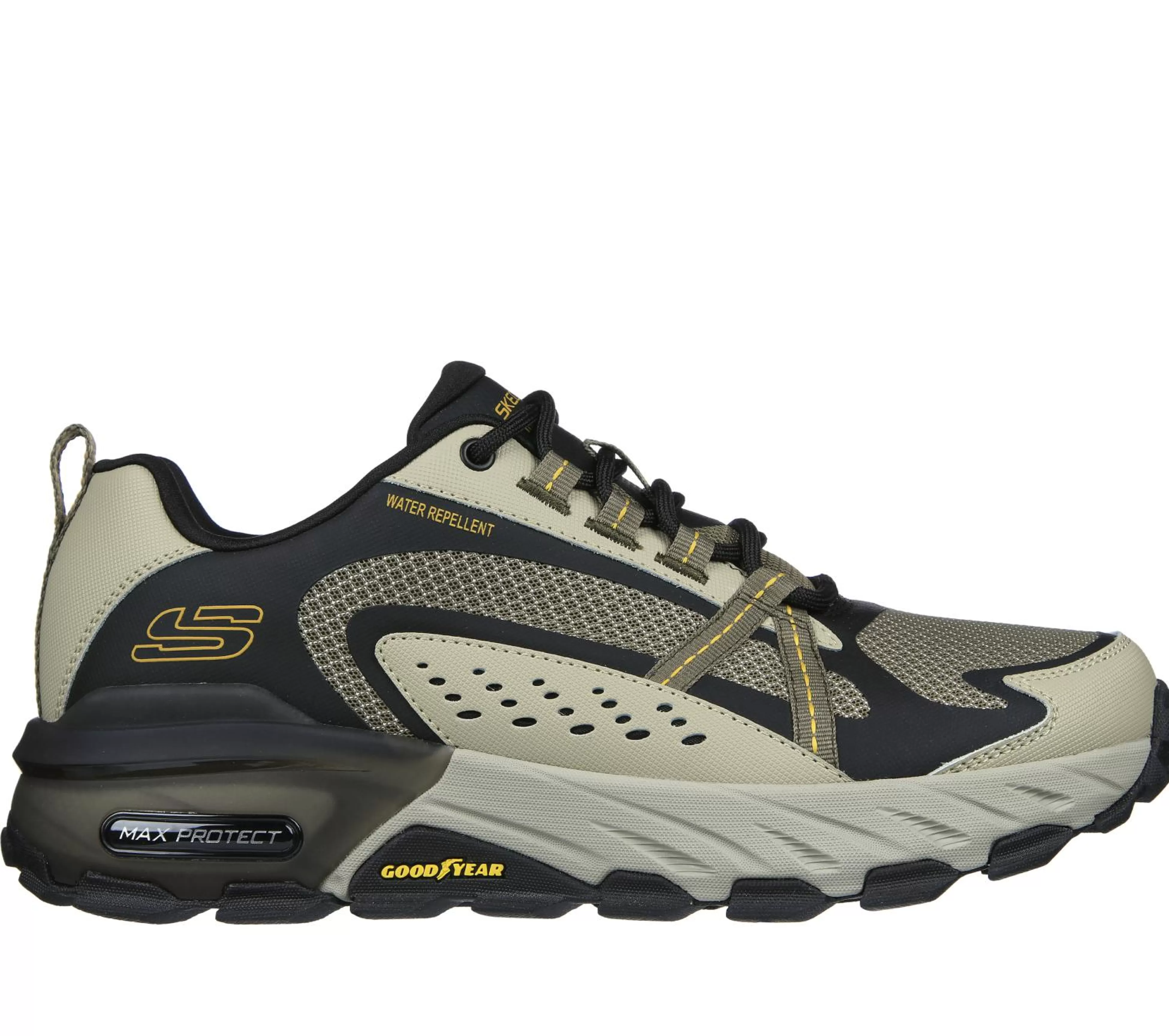 SKECHERS Sportieve Sneakers^ Max Protect KIEZELSTEEN / ZWART