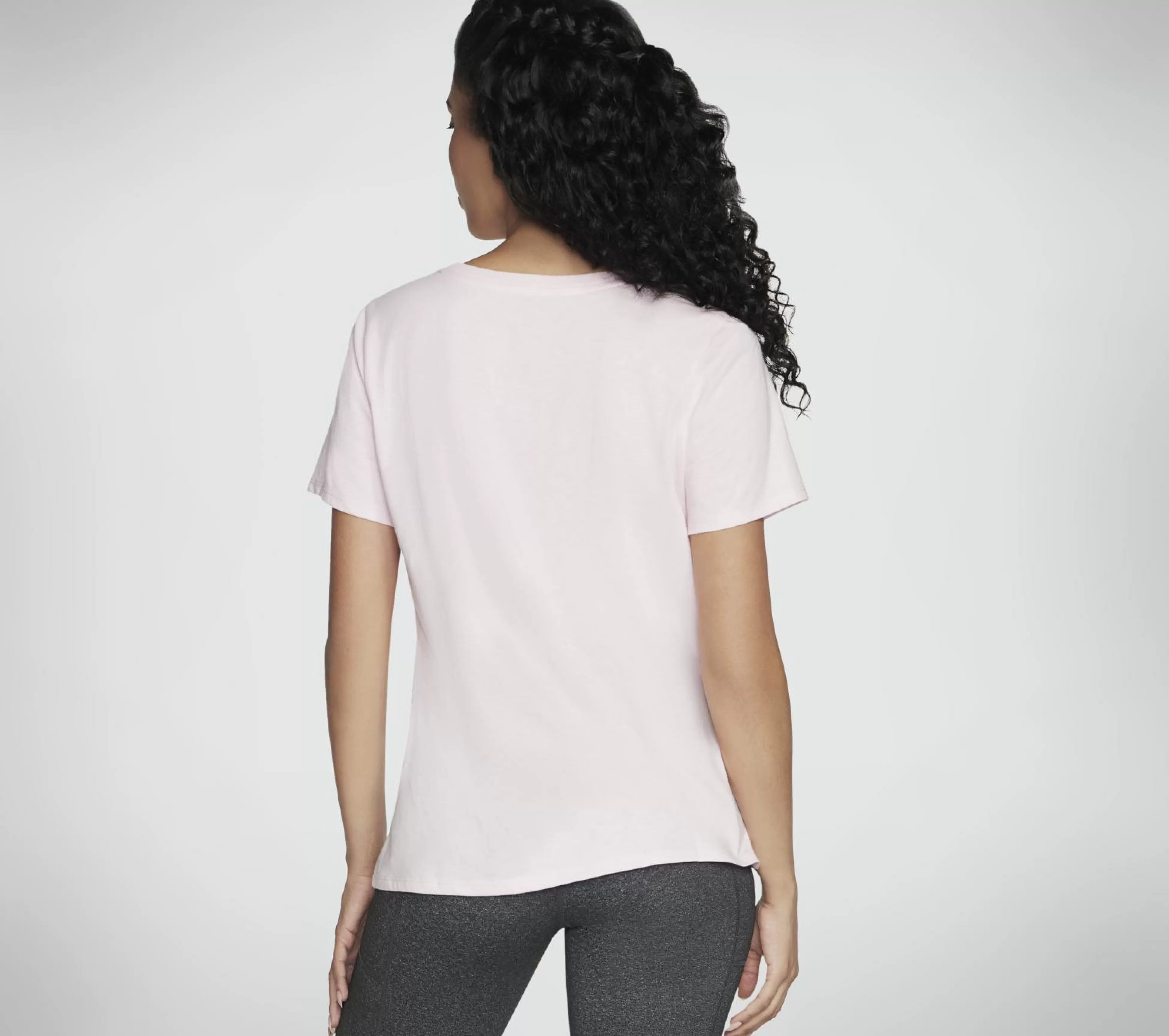 SKECHERS Tops | Tops^ Metallic Logo Tee ROZE / ZILVER