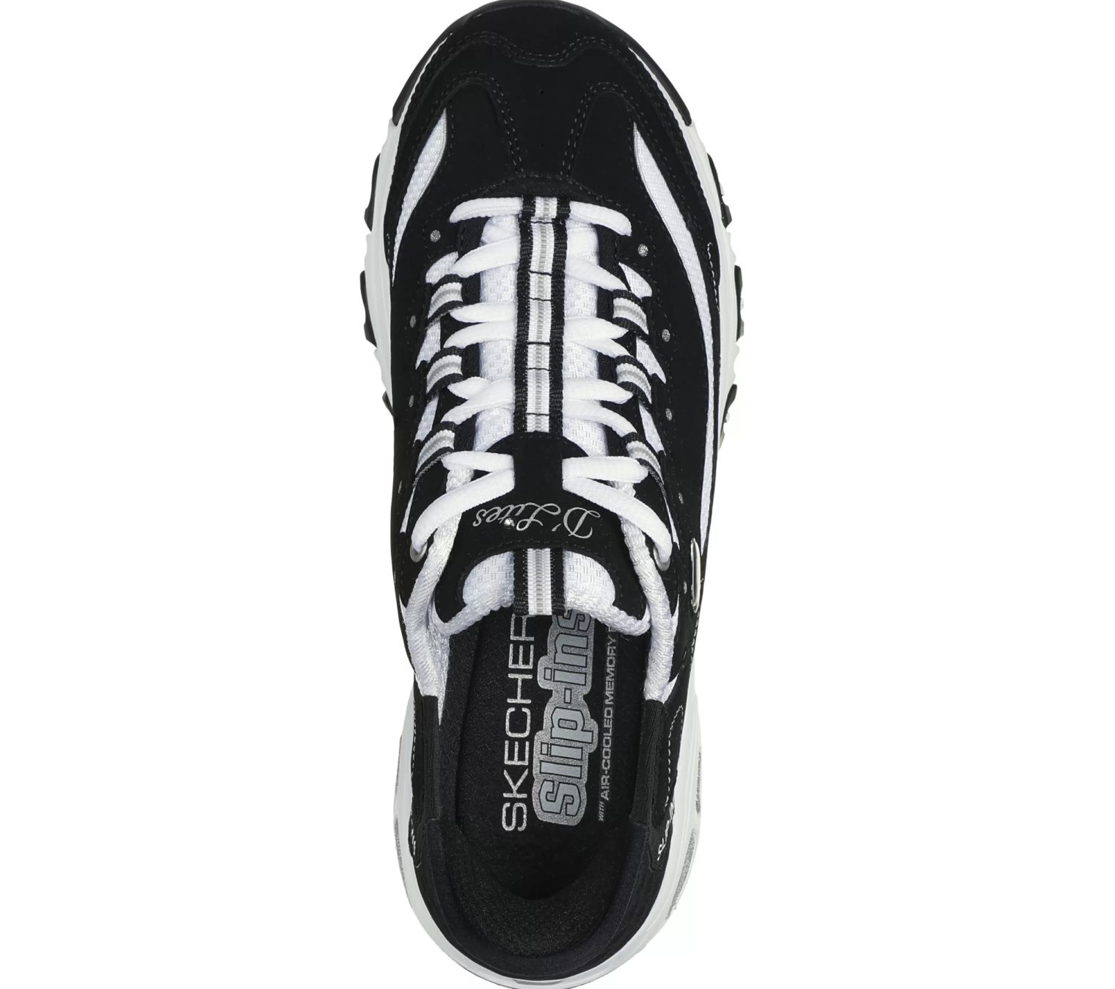 SKECHERS Veterschoenen | Hands Free Slip-Ins^ Slip-ins: D'Lites - New Classic ZWART / WIT