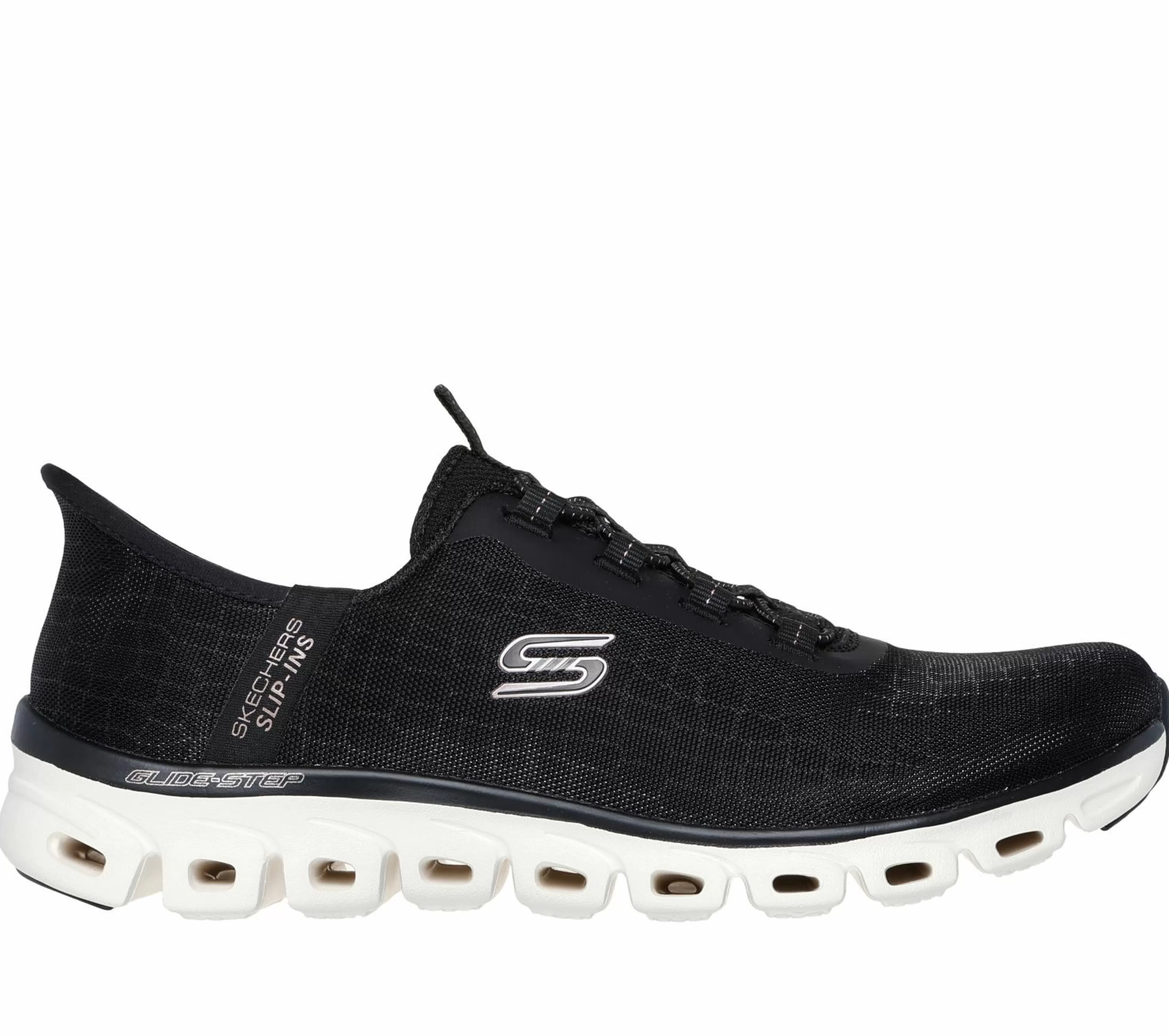 SKECHERS Instappers | Hands Free Slip-Ins^ Slip-ins: Glide-Step - Prism ZWART / ROOS GOUD