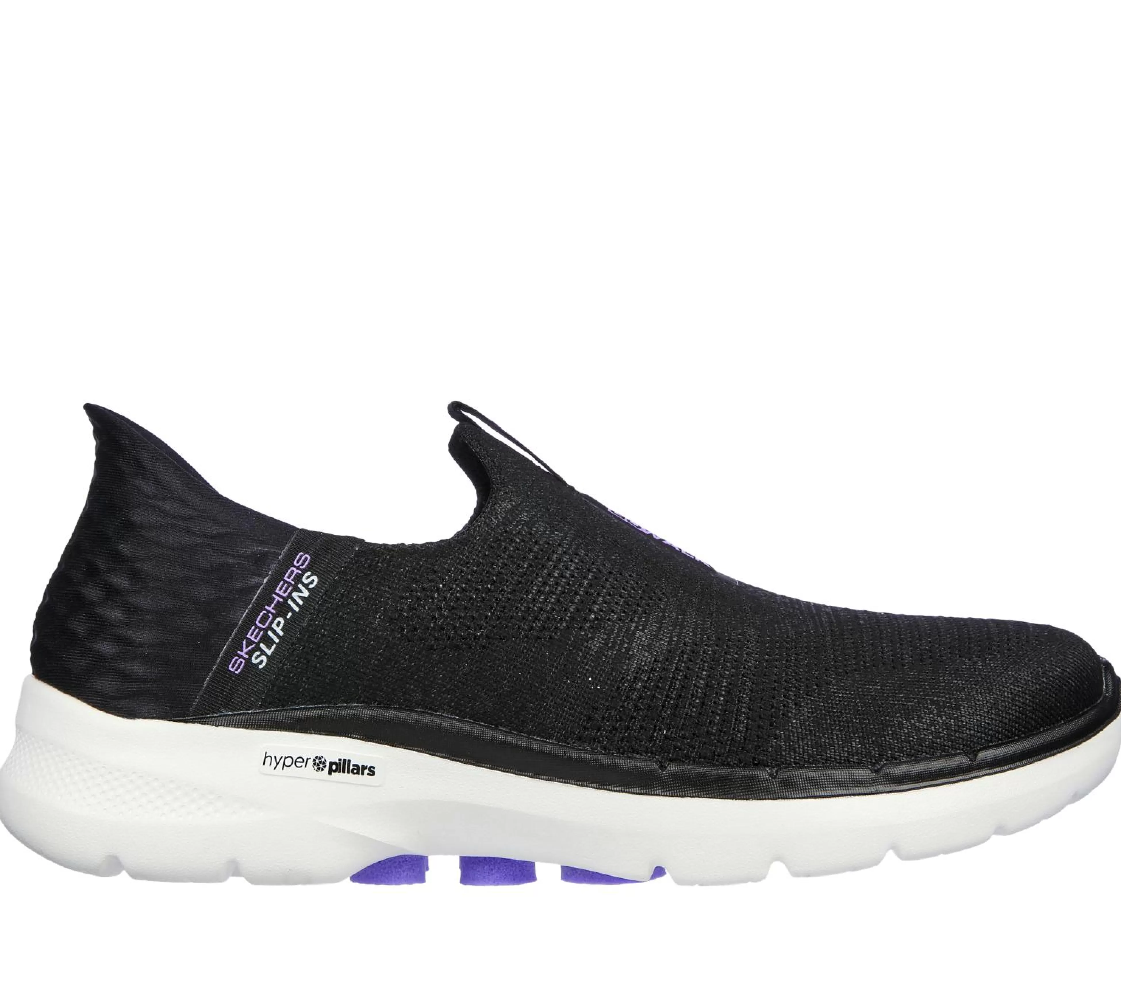 SKECHERS Instappers | Hands Free Slip-Ins^ Slip-ins: GO WALK 6 - Fabulous View ZWART / LAVENDEL