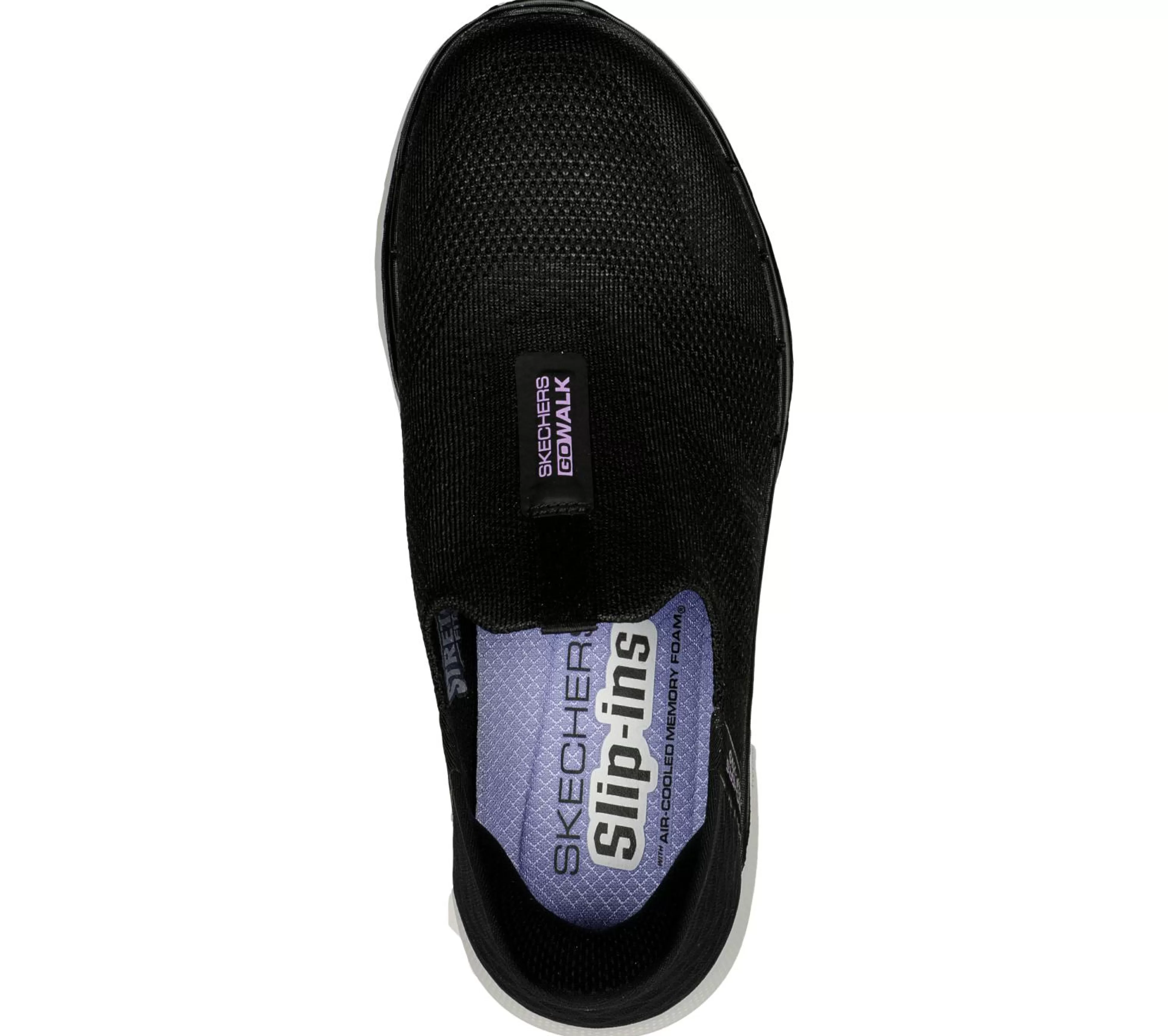 SKECHERS Instappers | Hands Free Slip-Ins^ Slip-ins: GO WALK 6 - Fabulous View ZWART / LAVENDEL