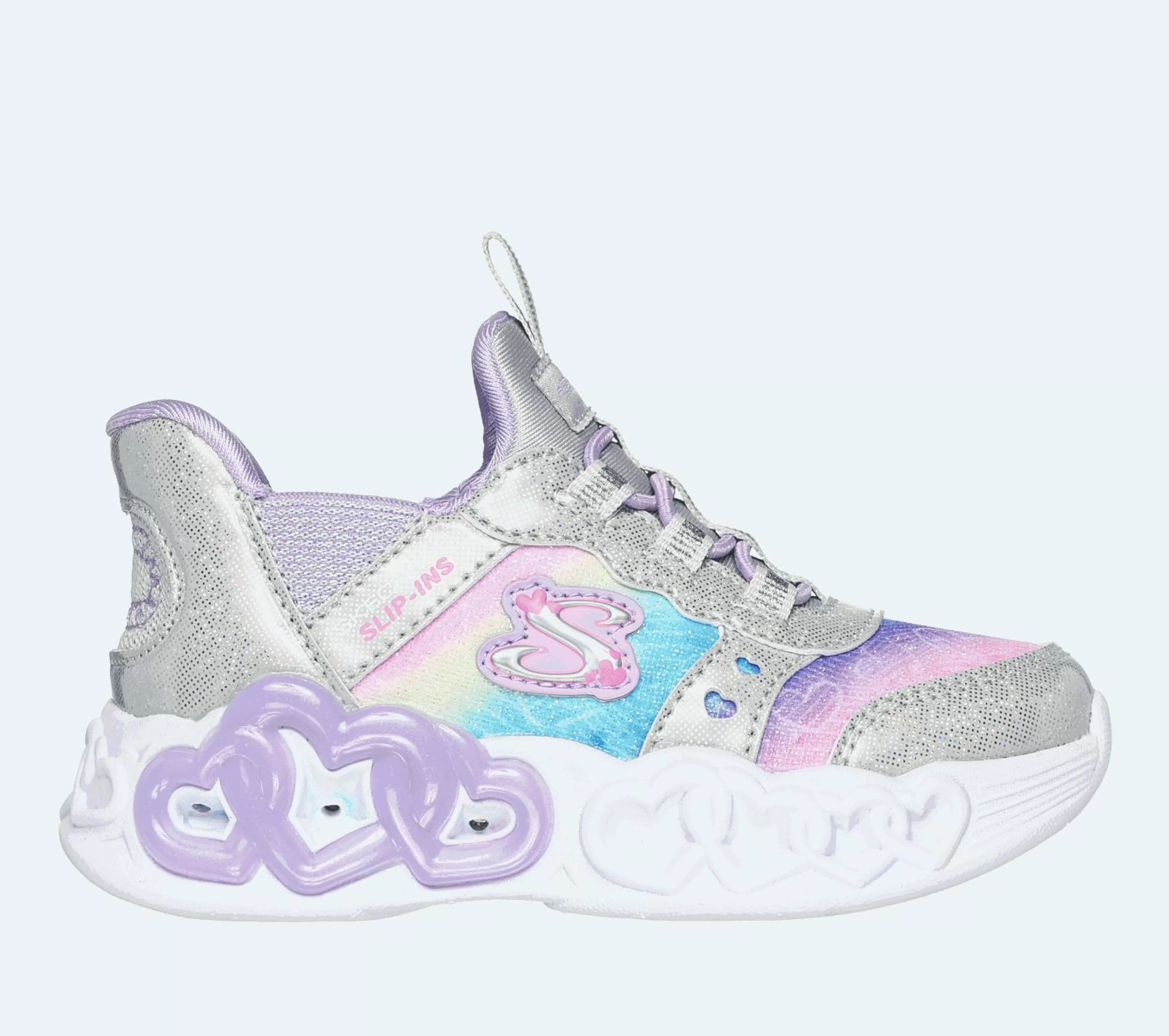 SKECHERS Lichtjes Schoenen | Hands Free Slip-Ins^ Slip-ins: Infinite Heart Lights ZILVER / MULTI