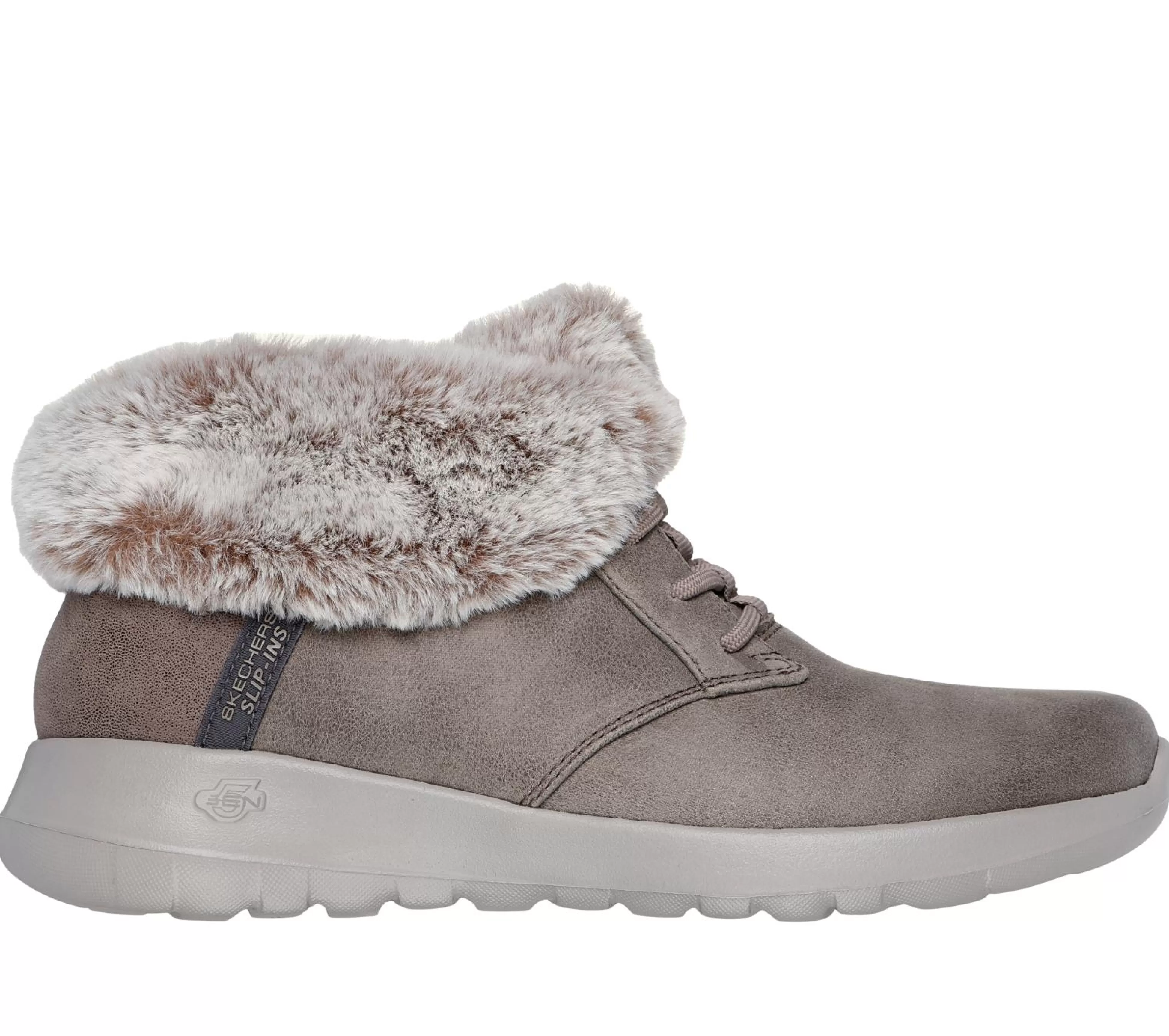 SKECHERS Instappers | Boots^ Slip-ins: On-the-GO Joy - Cozy Charm DONKER TAUPE