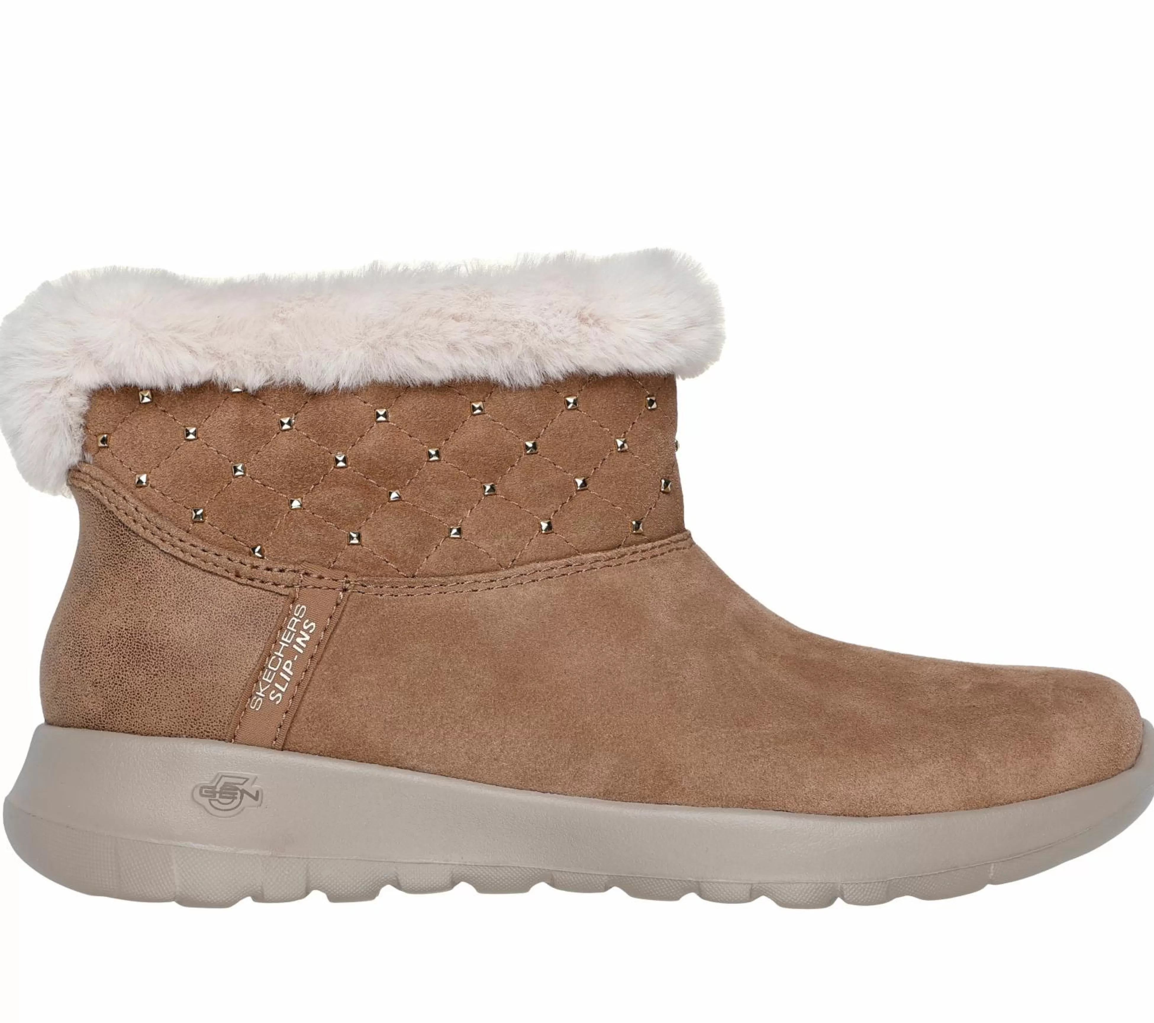 SKECHERS Boots | Hands Free Slip-Ins^ Slip-ins: On-the-GO Joy - Cozy Shimmer KASTANJE