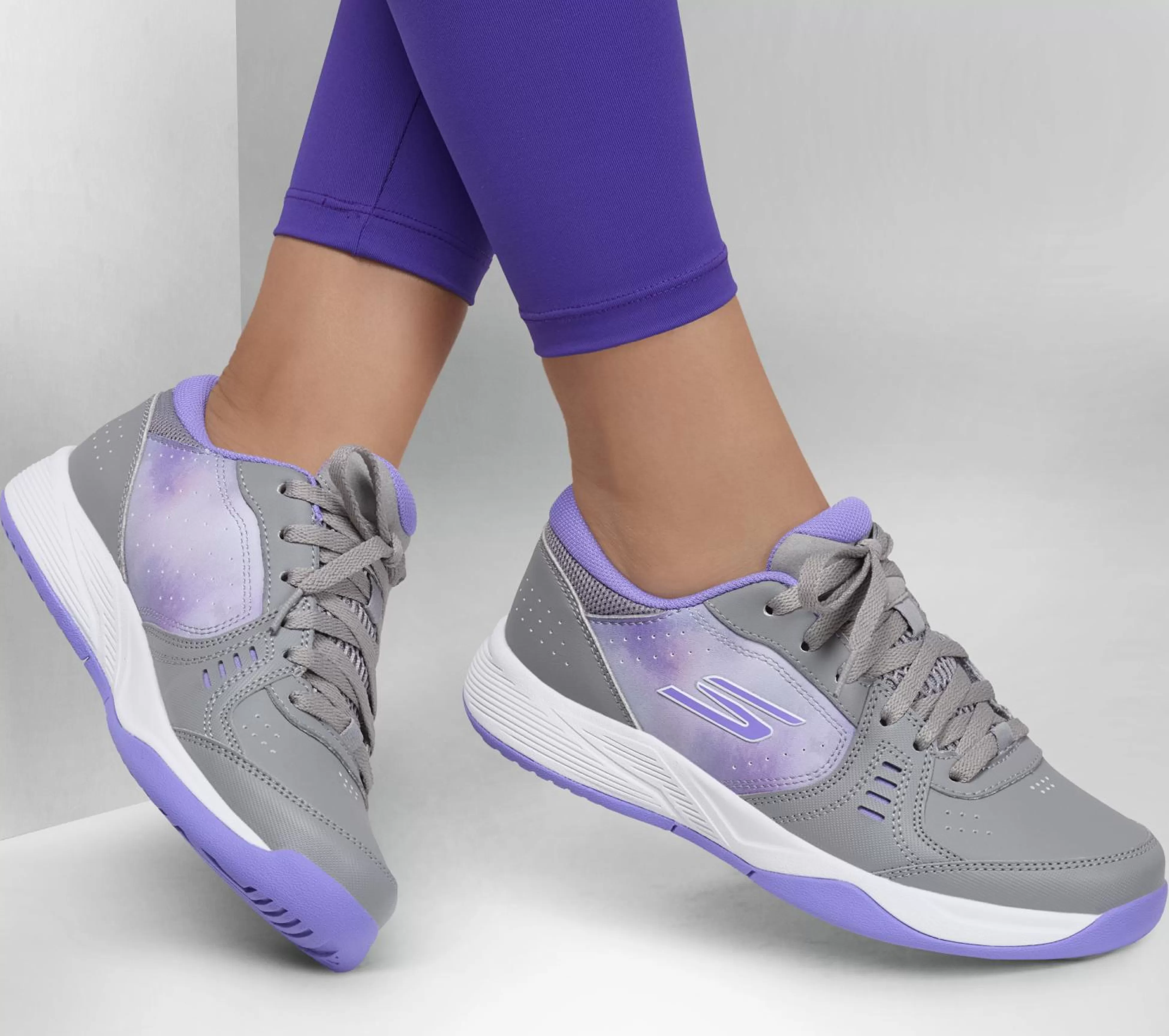 SKECHERS Veterschoenen | Sportieve Sneakers^ Viper Court Smash - Pickleball GRIJS / PURPER