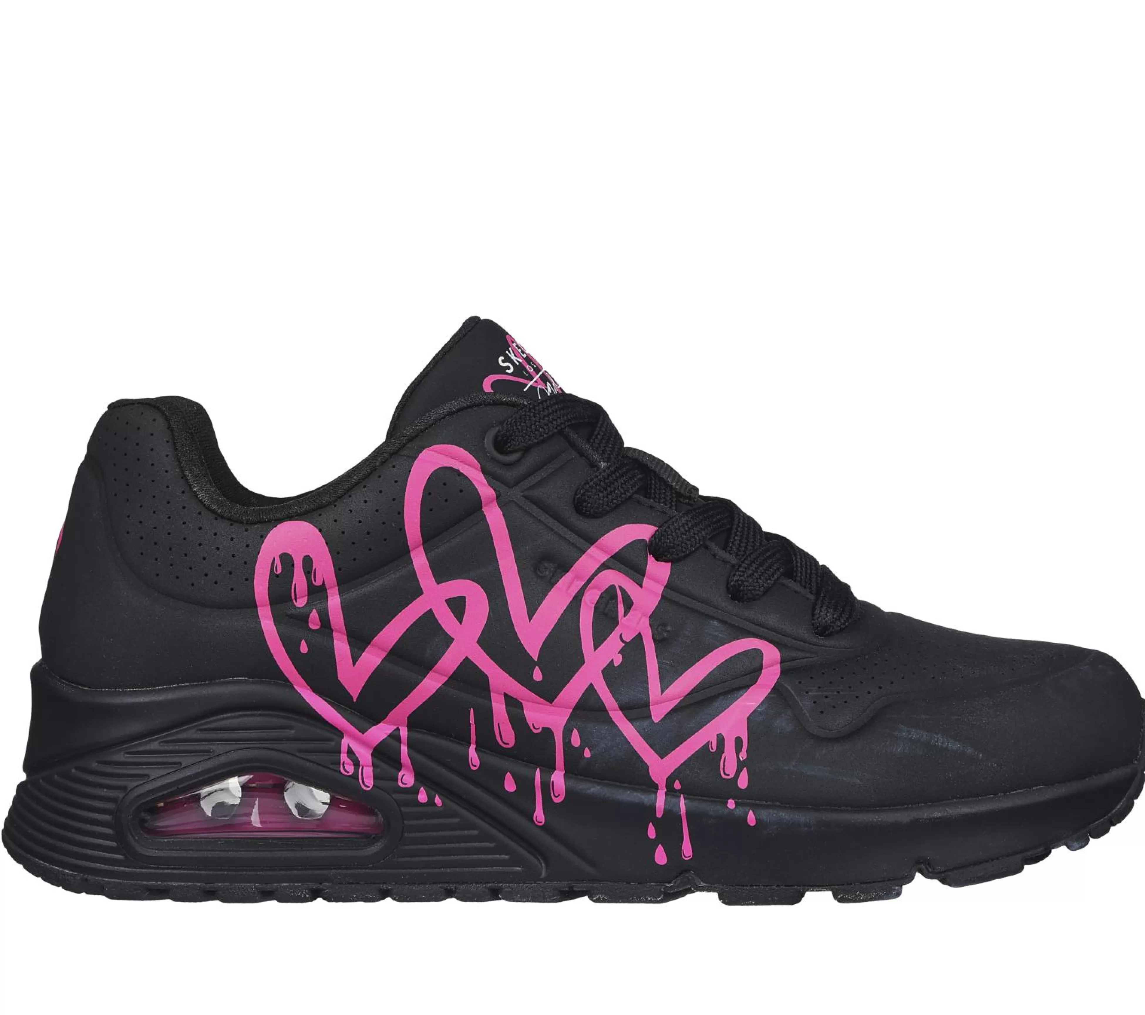 SKECHERS Veterschoenen | Casual Sneakers^ X JGoldcrown: Uno - Dripping In Love ZWART / ROZE