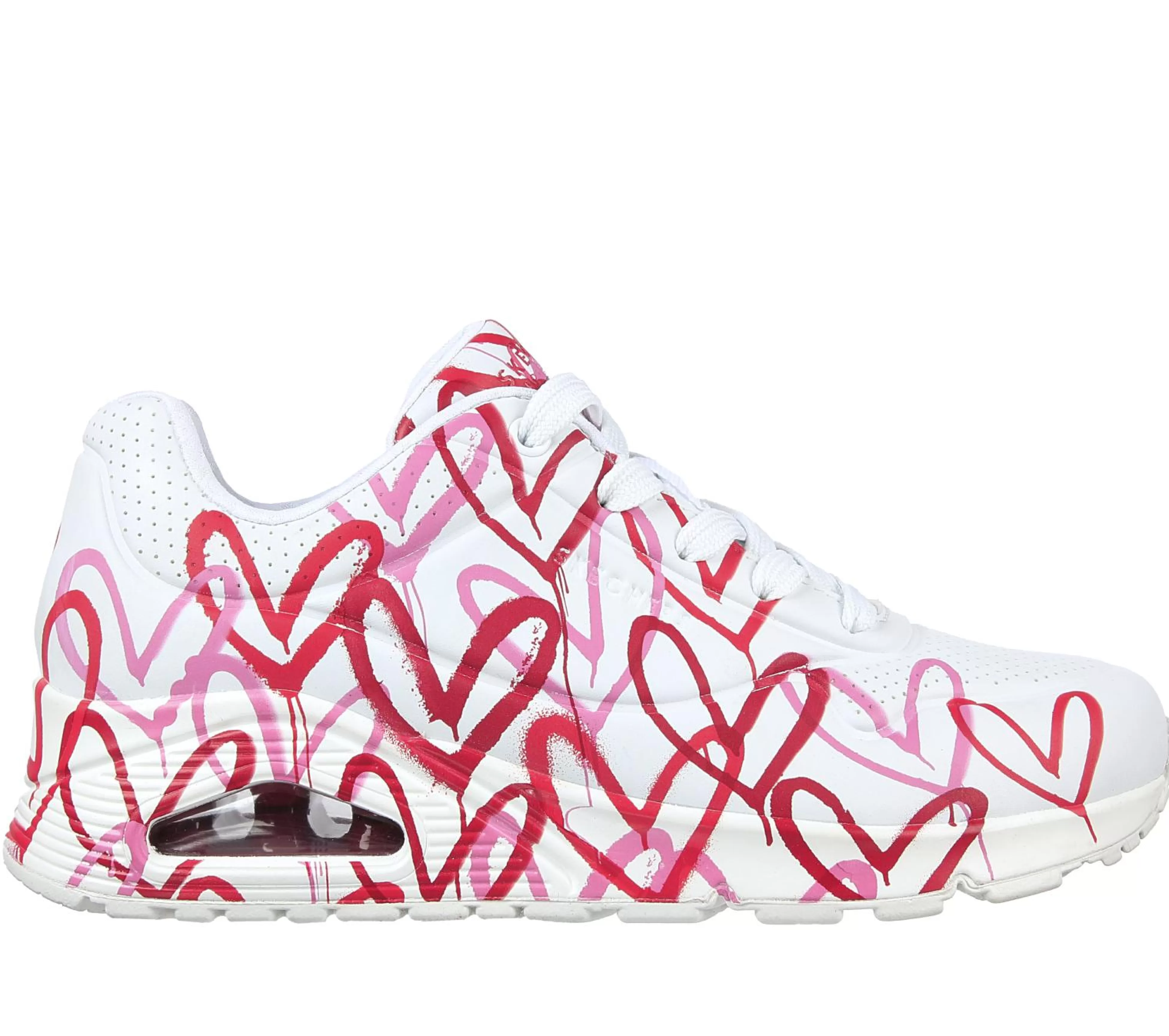 SKECHERS Veterschoenen | Casual Sneakers^ X JGoldcrown: Uno - Spread The Love WIT / ROOD / ROZE