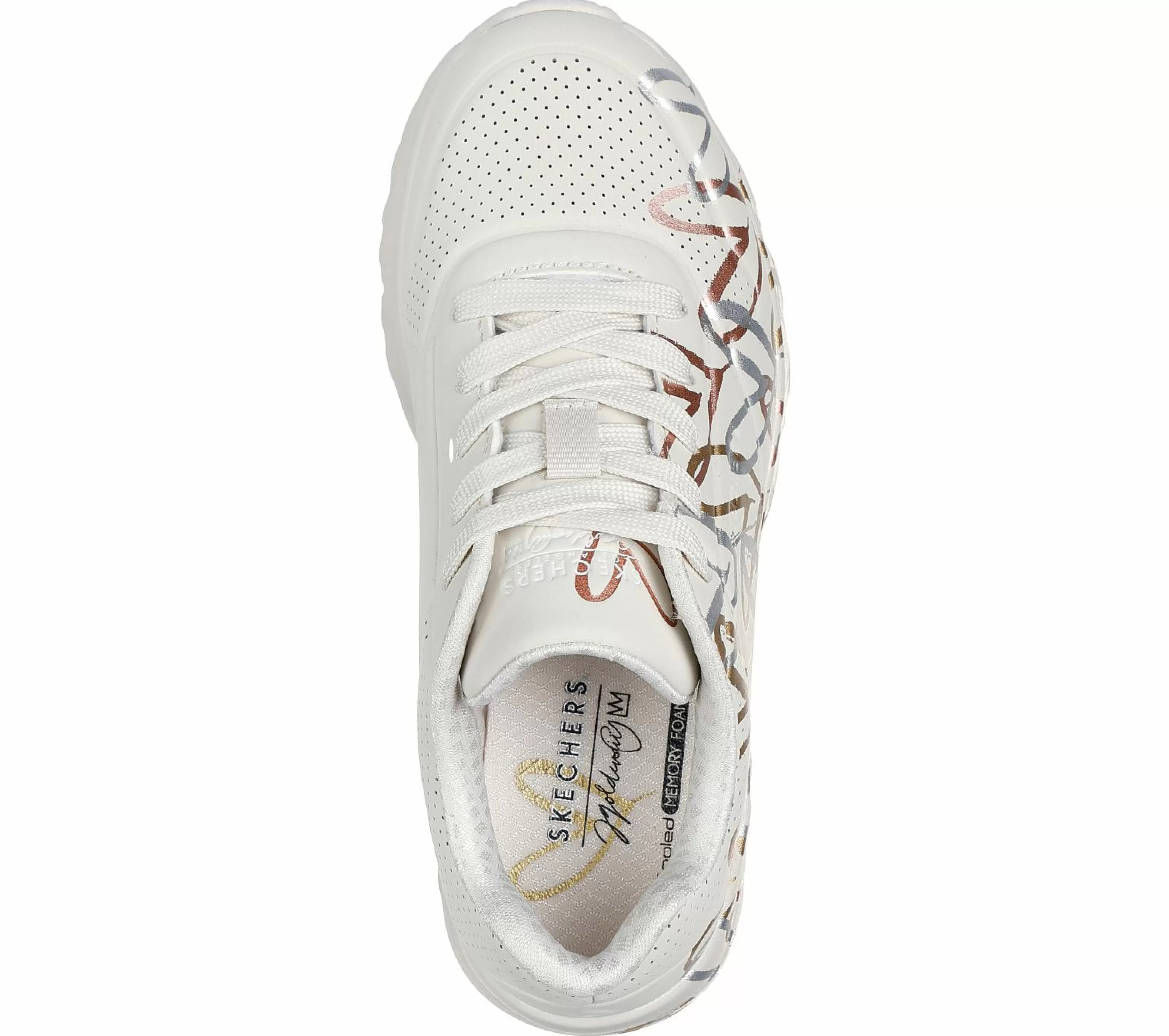 SKECHERS Veterschoenen | Sneakers^ X JGoldcrown: Uno Lite - Metallic Love NATUURLIJK / MULTI