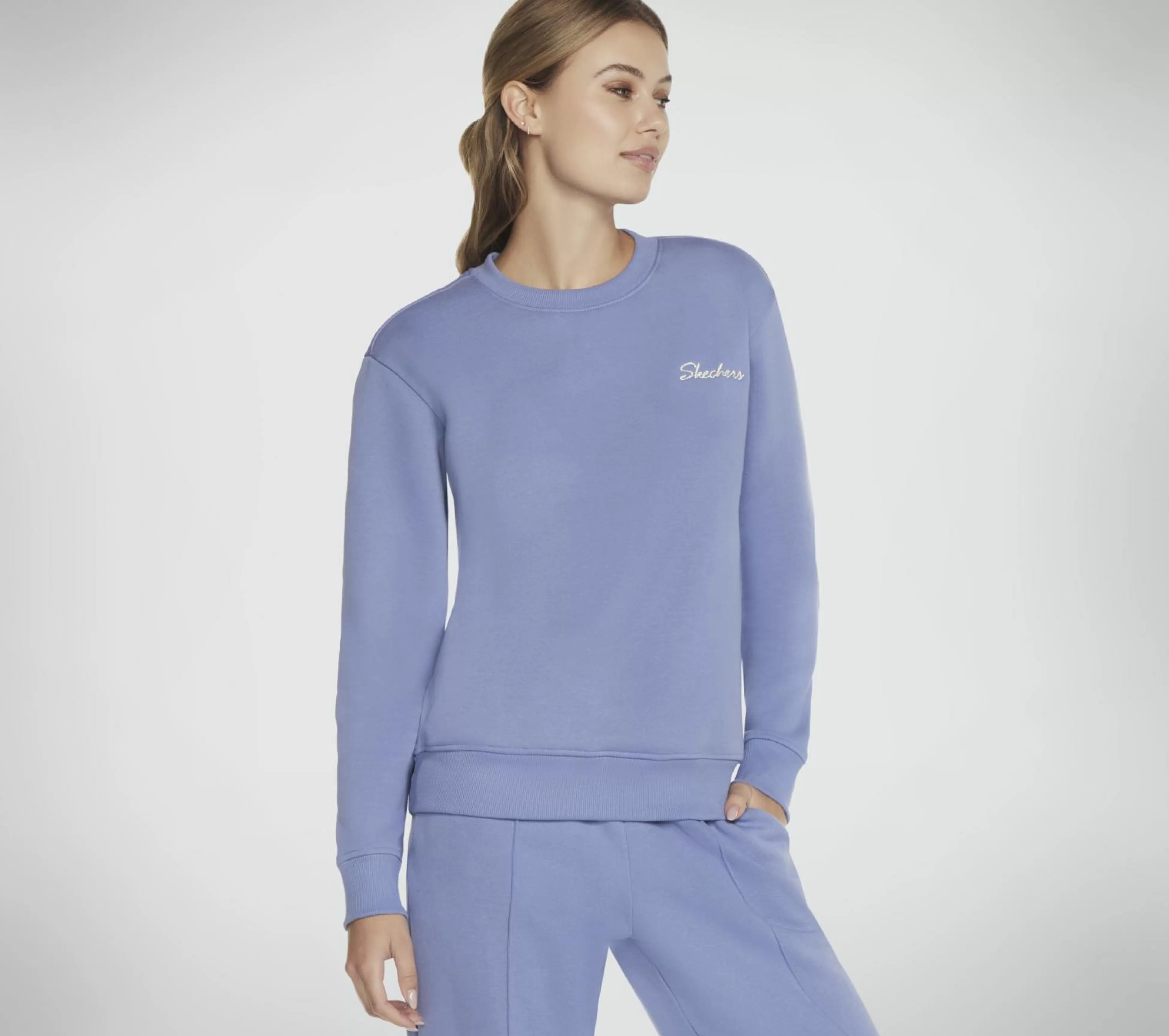 SKECHERS Tops | Tops^SKECH-SWEATS Signature Pullover Crew PURPER / ZILVER