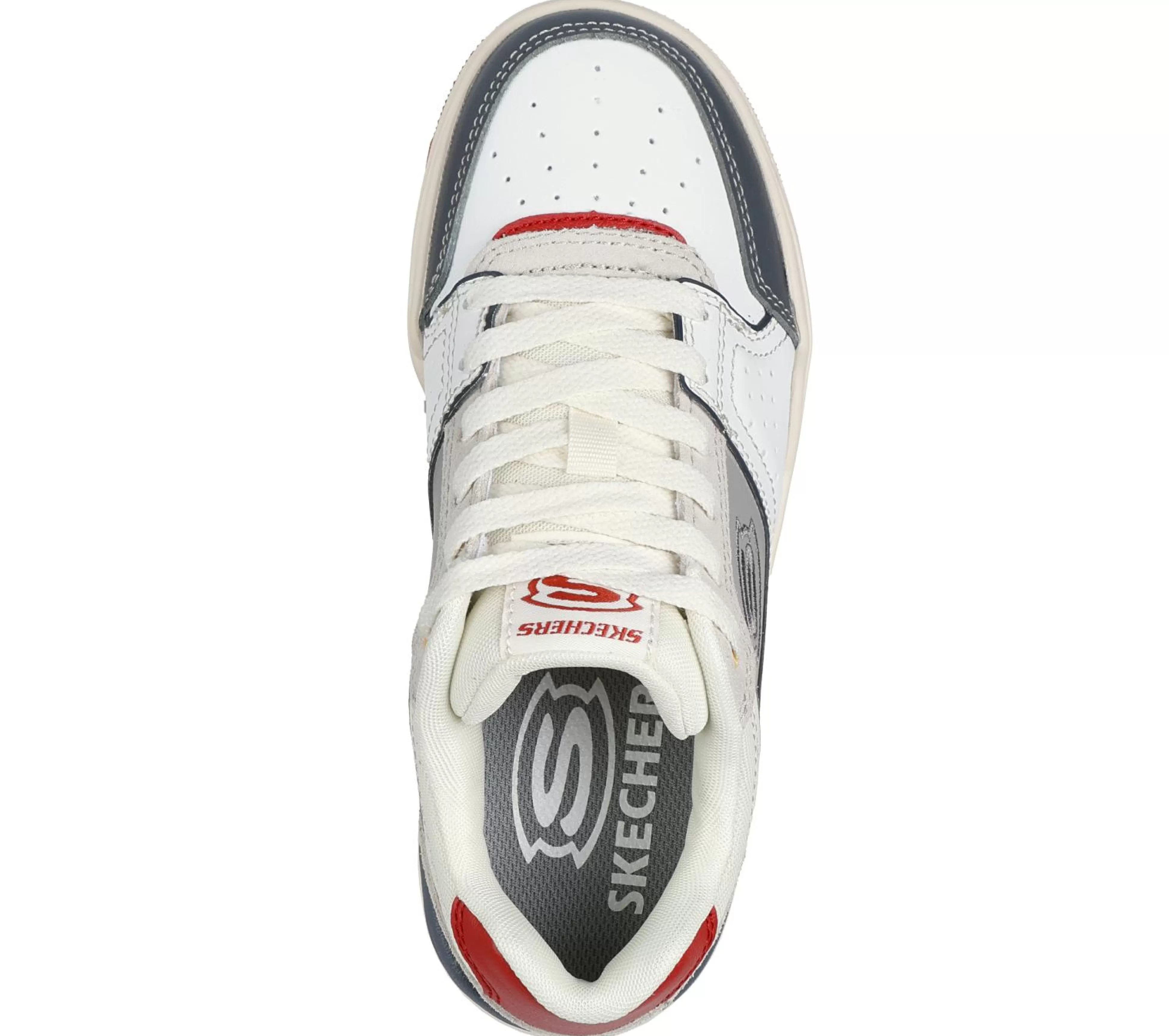 SKECHERS Veterschoenen | Sneakers^SKX-228 WIT / ROOD