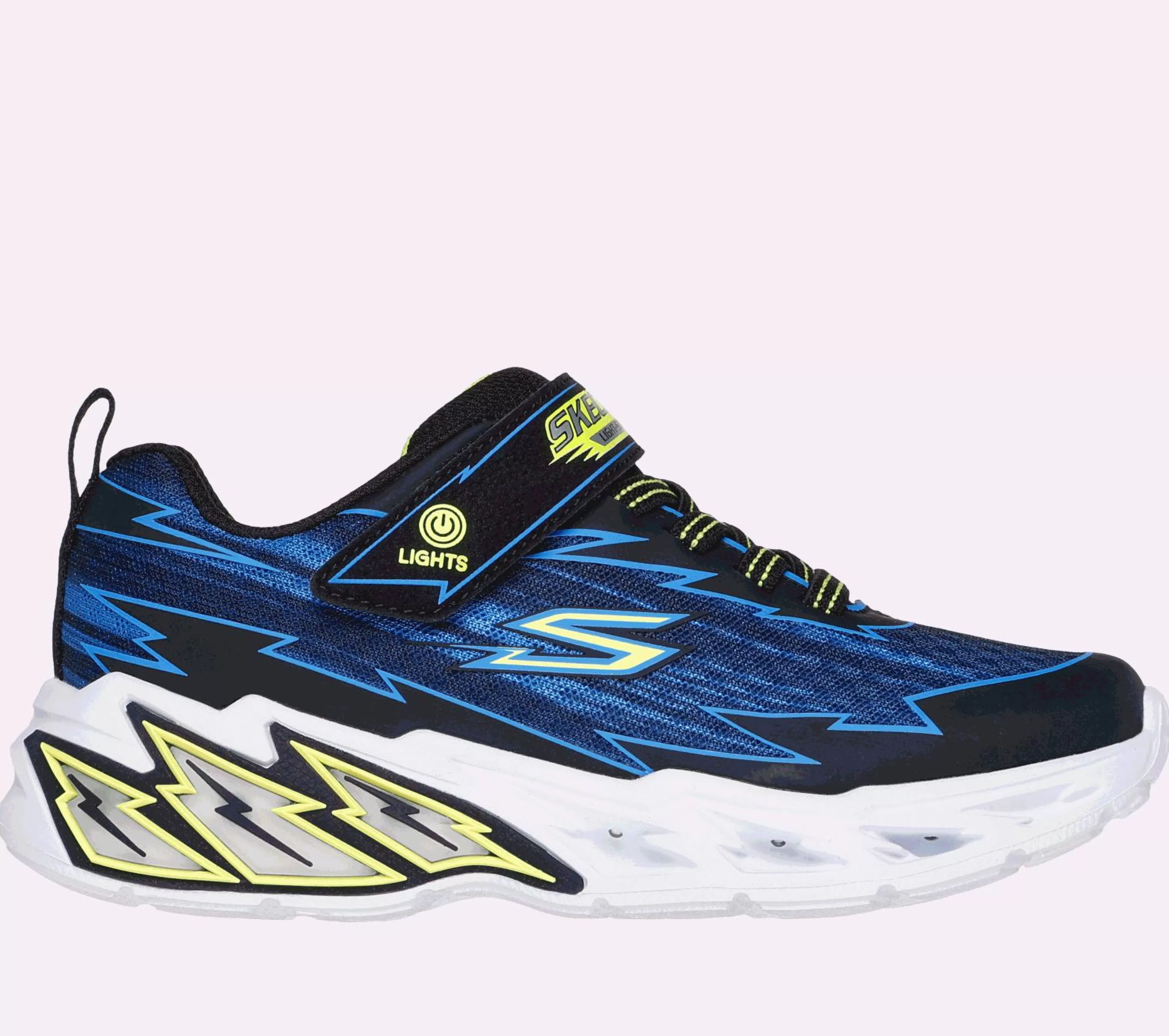 SKECHERS Lichtjes Schoenen | Instappers^S-Lights: Light Storm 2.0 - Bolt-Brights ZWART / BLAUW