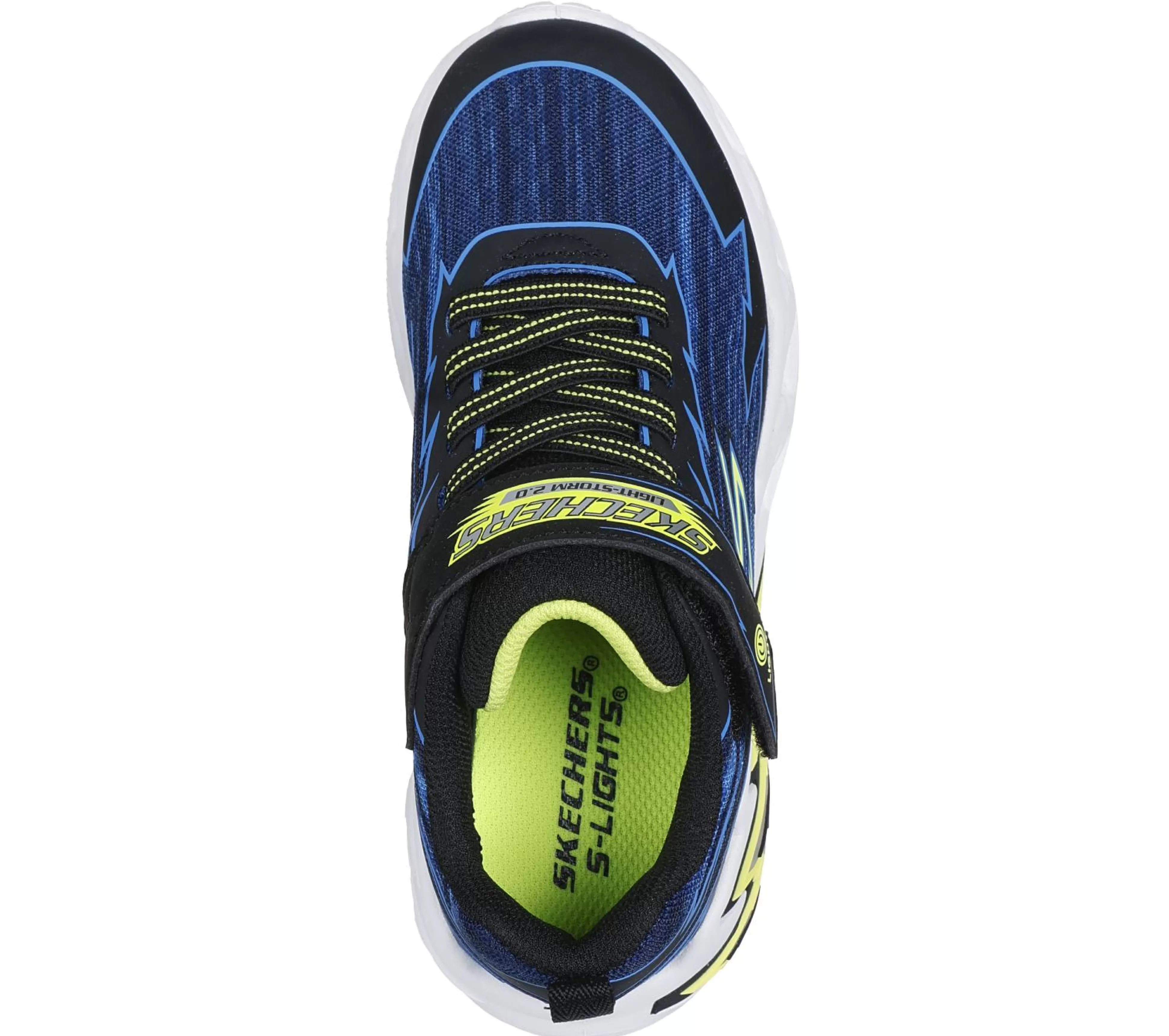 SKECHERS Lichtjes Schoenen | Instappers^S-Lights: Light Storm 2.0 - Bolt-Brights ZWART / BLAUW