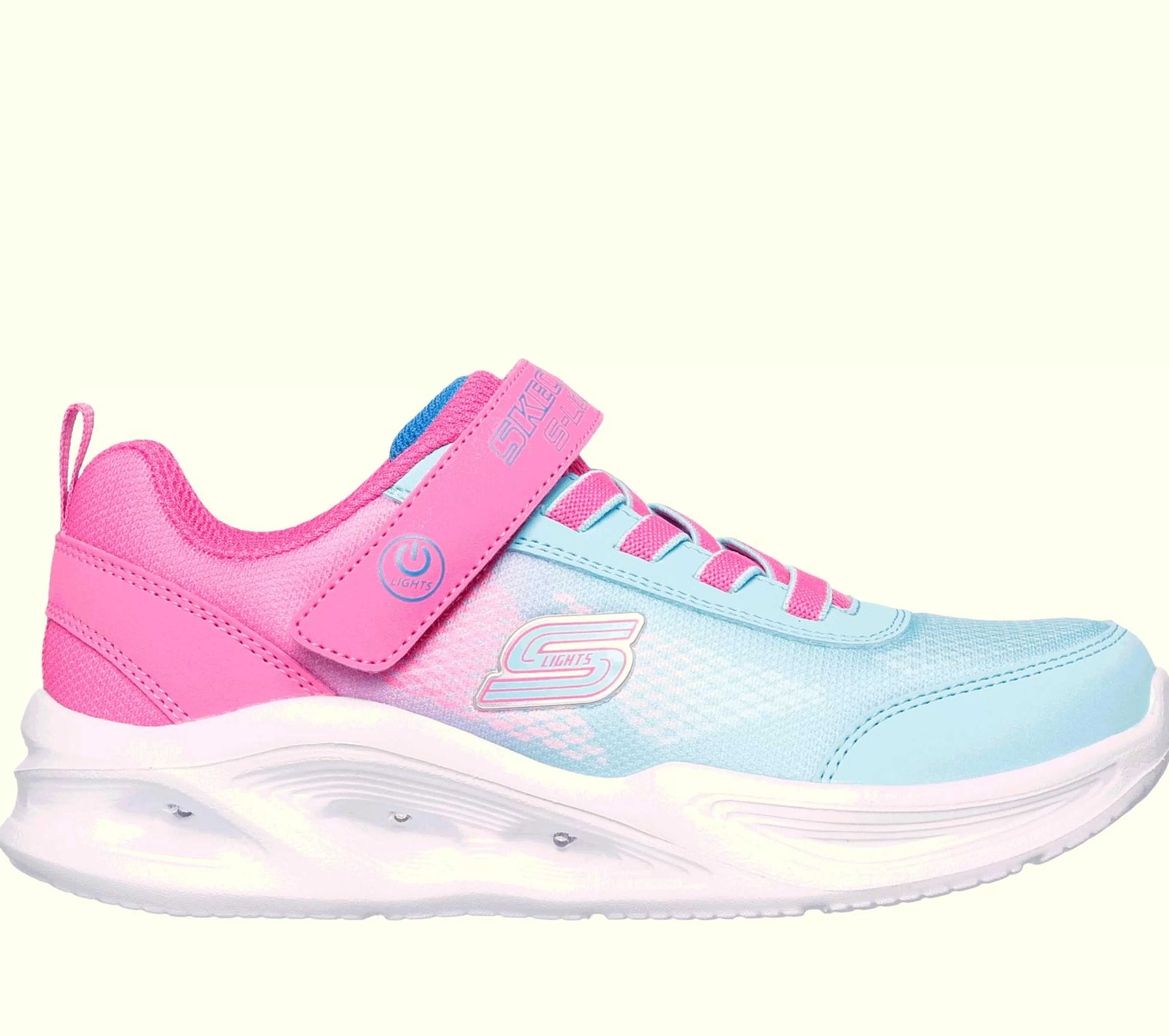 SKECHERS Lichtjes Schoenen | Instappers^S-Lights: Sola Glow - Ombre Deluxe ROZE / TURKOOIS