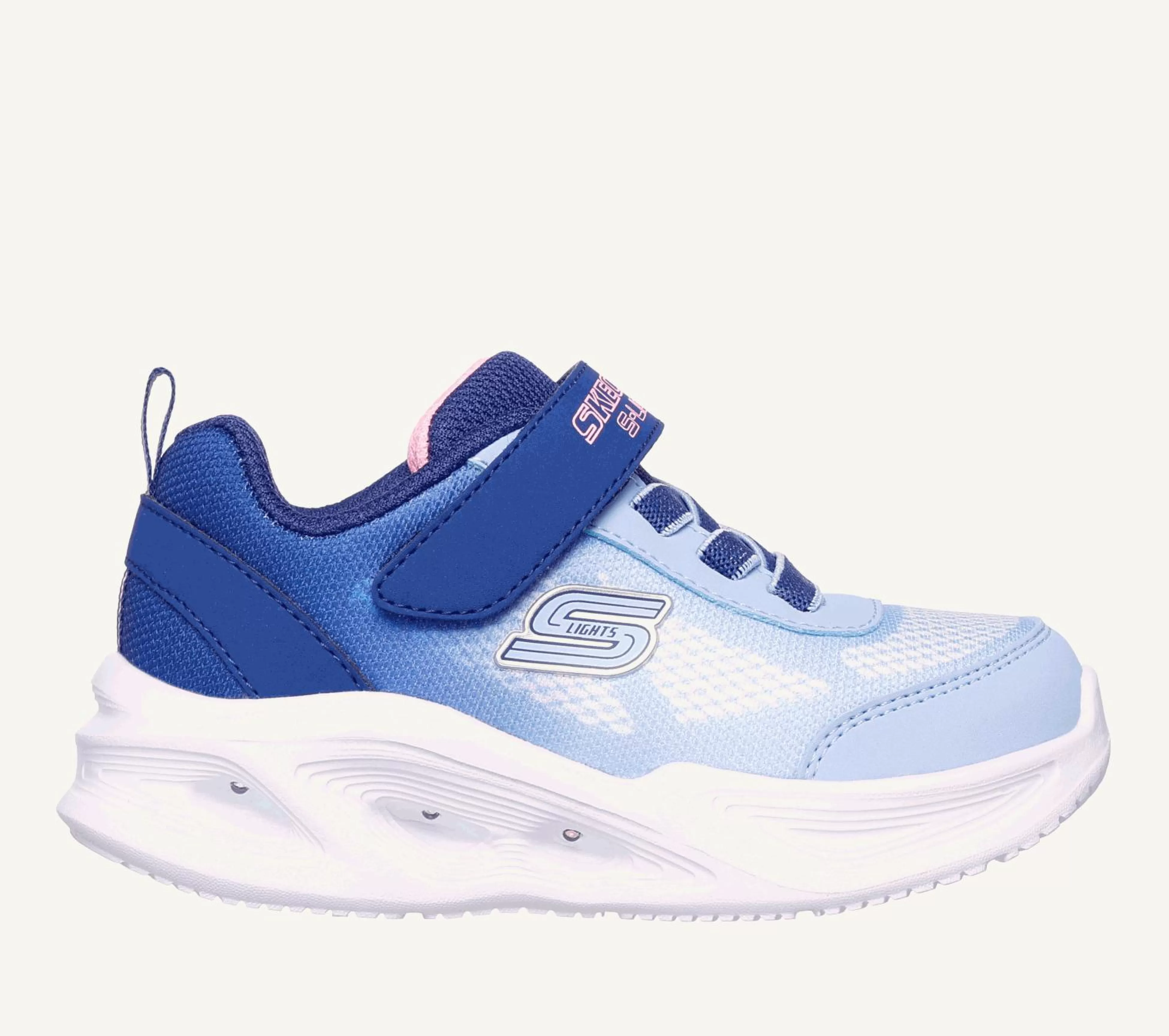 SKECHERS Lichtjes Schoenen | Instappers^S-Lights: Sola Glow - Ombre Deluxe MARINE / LICHT BLAUW