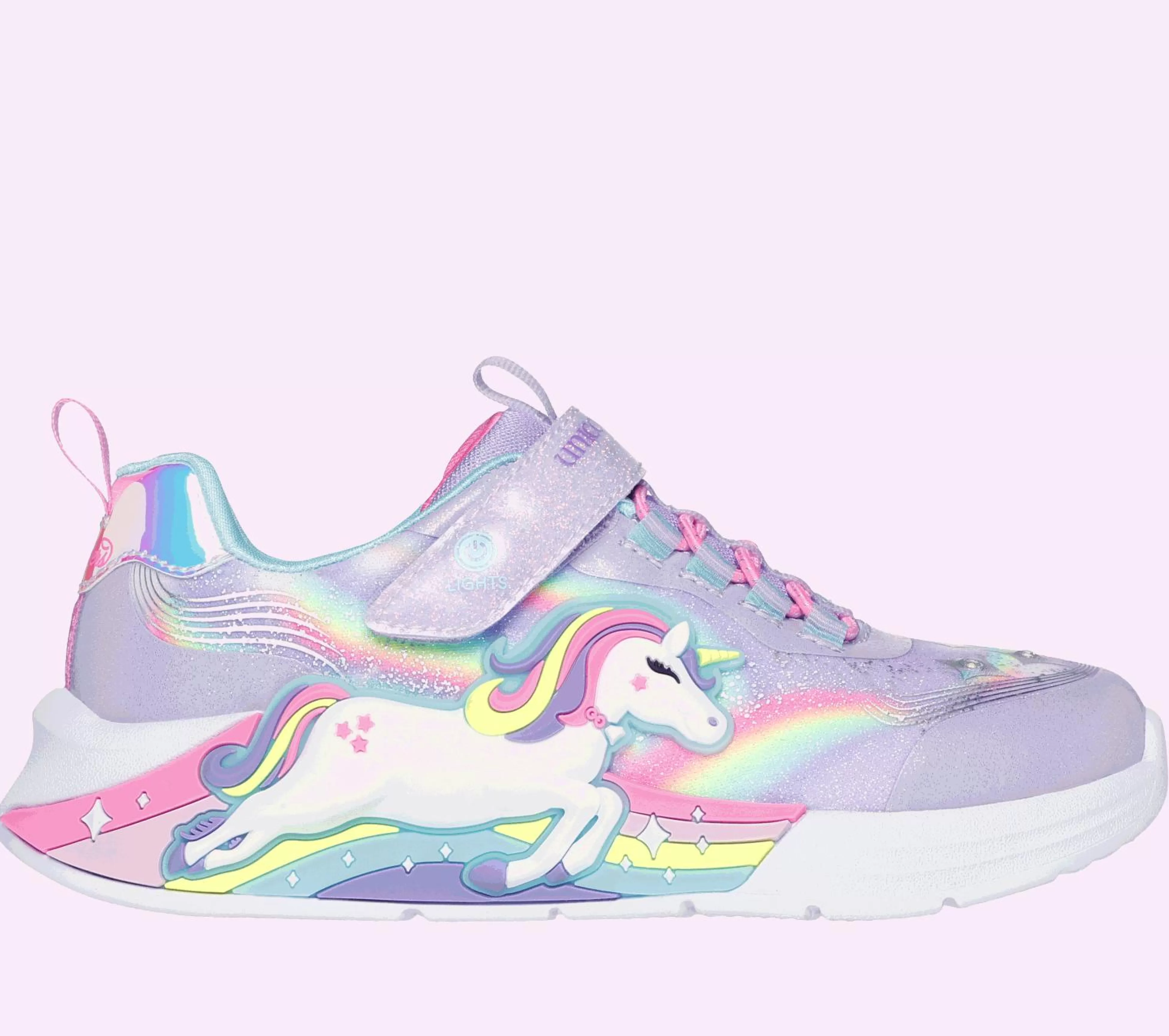 SKECHERS Lichtjes Schoenen | Instappers^S-Lights: Unicorn Chaser LAVENDEL / MULTI