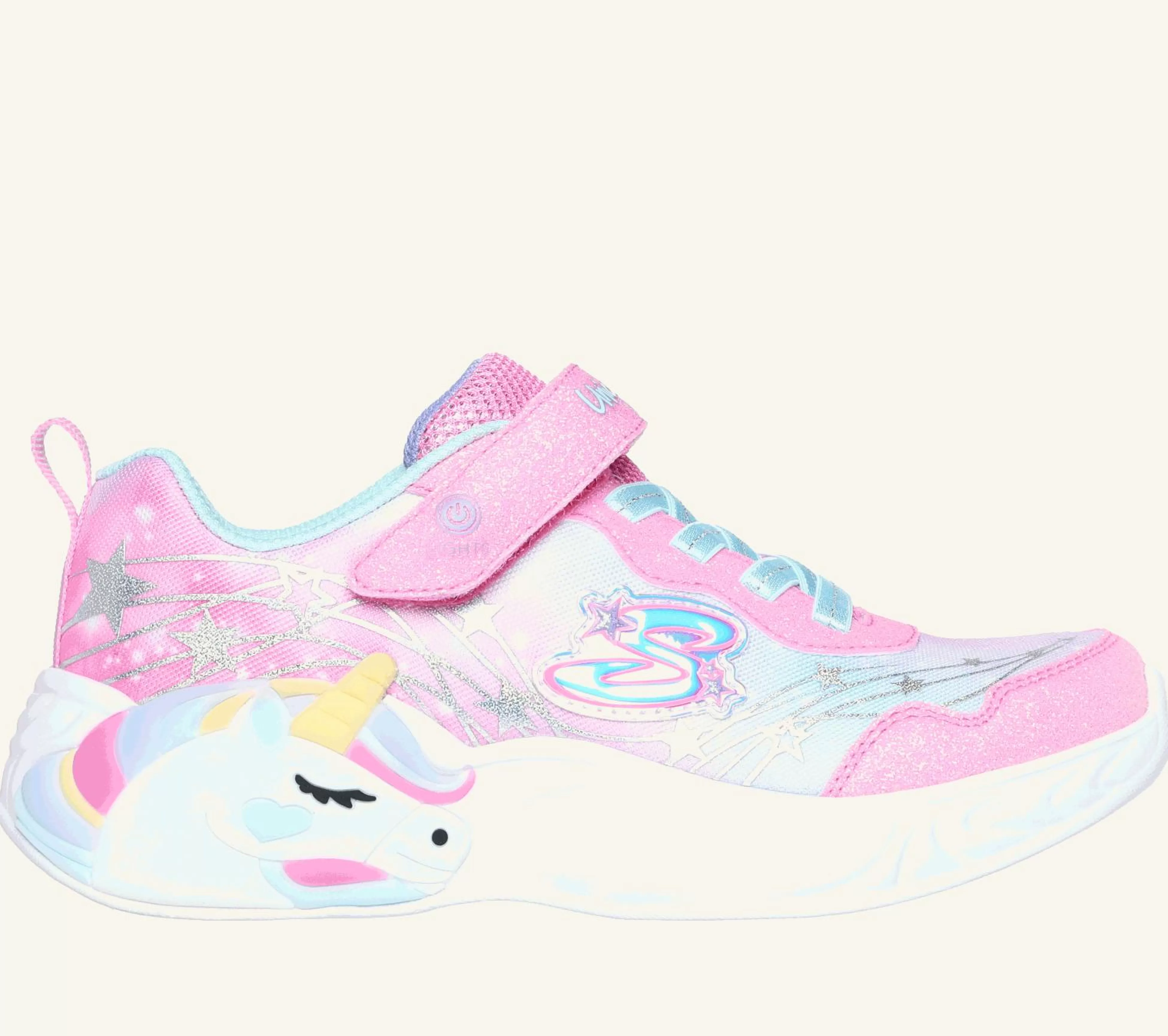 SKECHERS Lichtjes Schoenen | Instappers^S-Lights: Unicorn Dreams - Wishful Magic ROZE / TURKOOIS