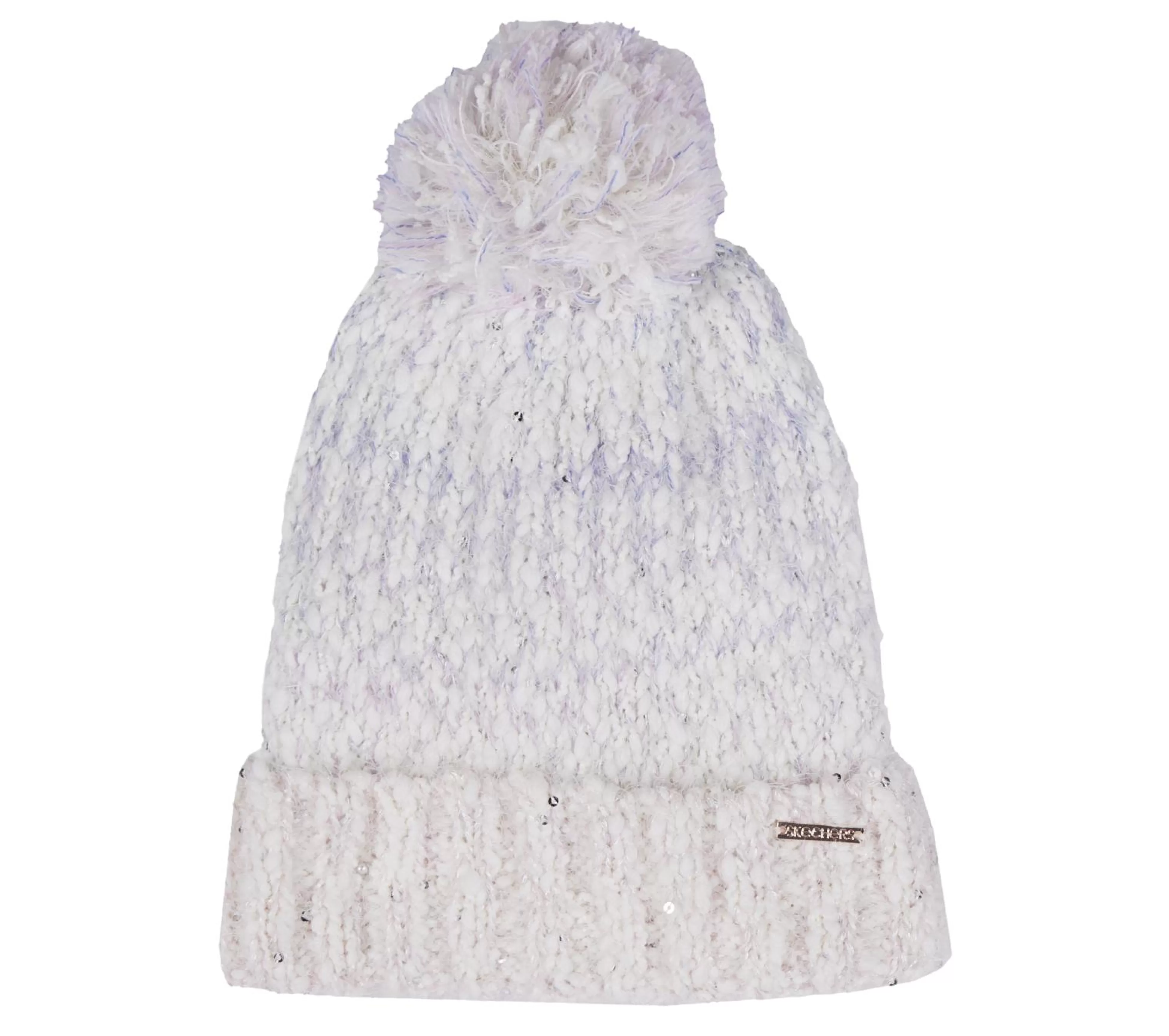 SKECHERS Petten | Petten^Slub Knit Ivory Pom-Pom Beanie GEBROKEN WIT