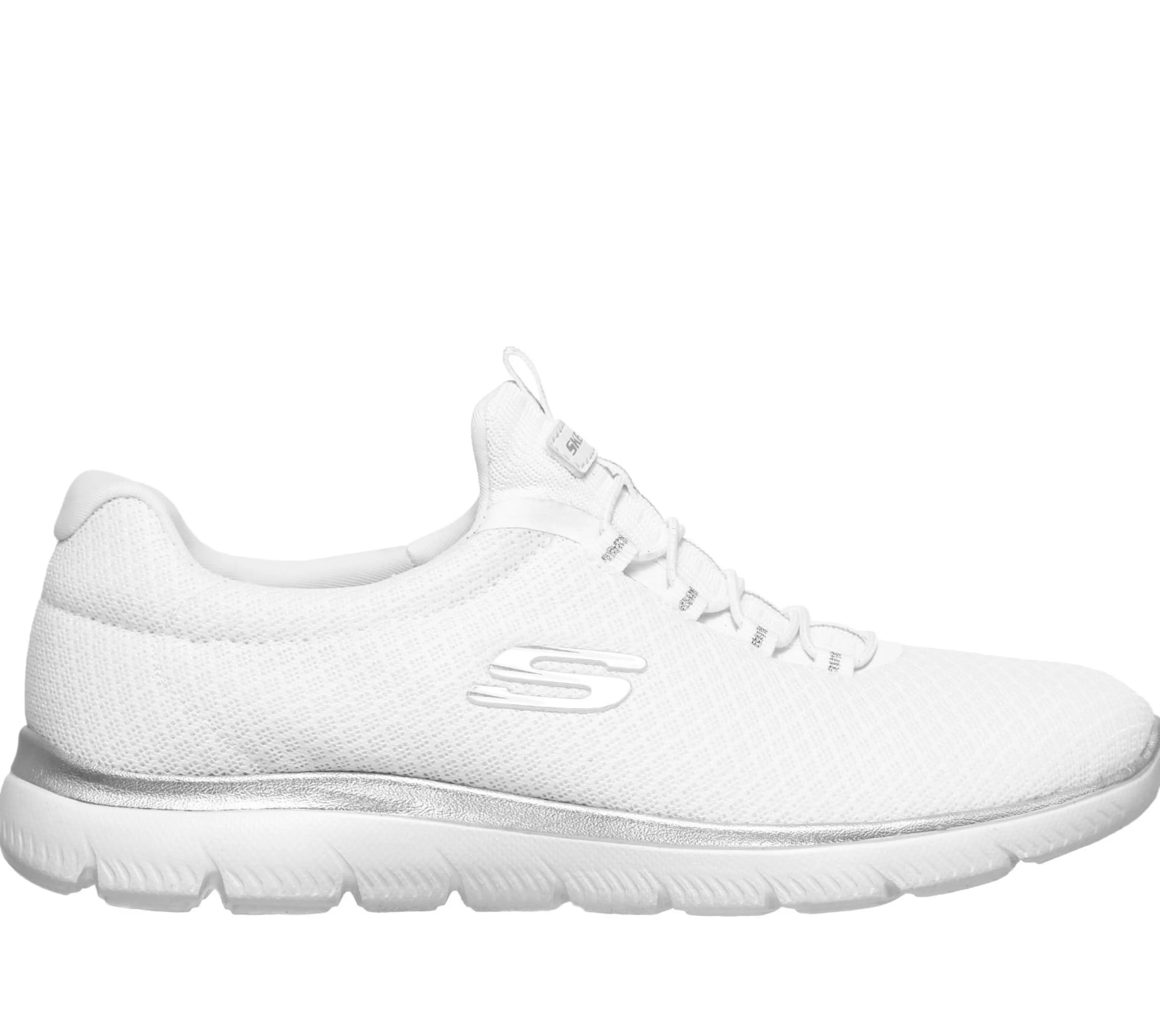 SKECHERS Sportieve Sneakers^Summits WIT / ZILVER