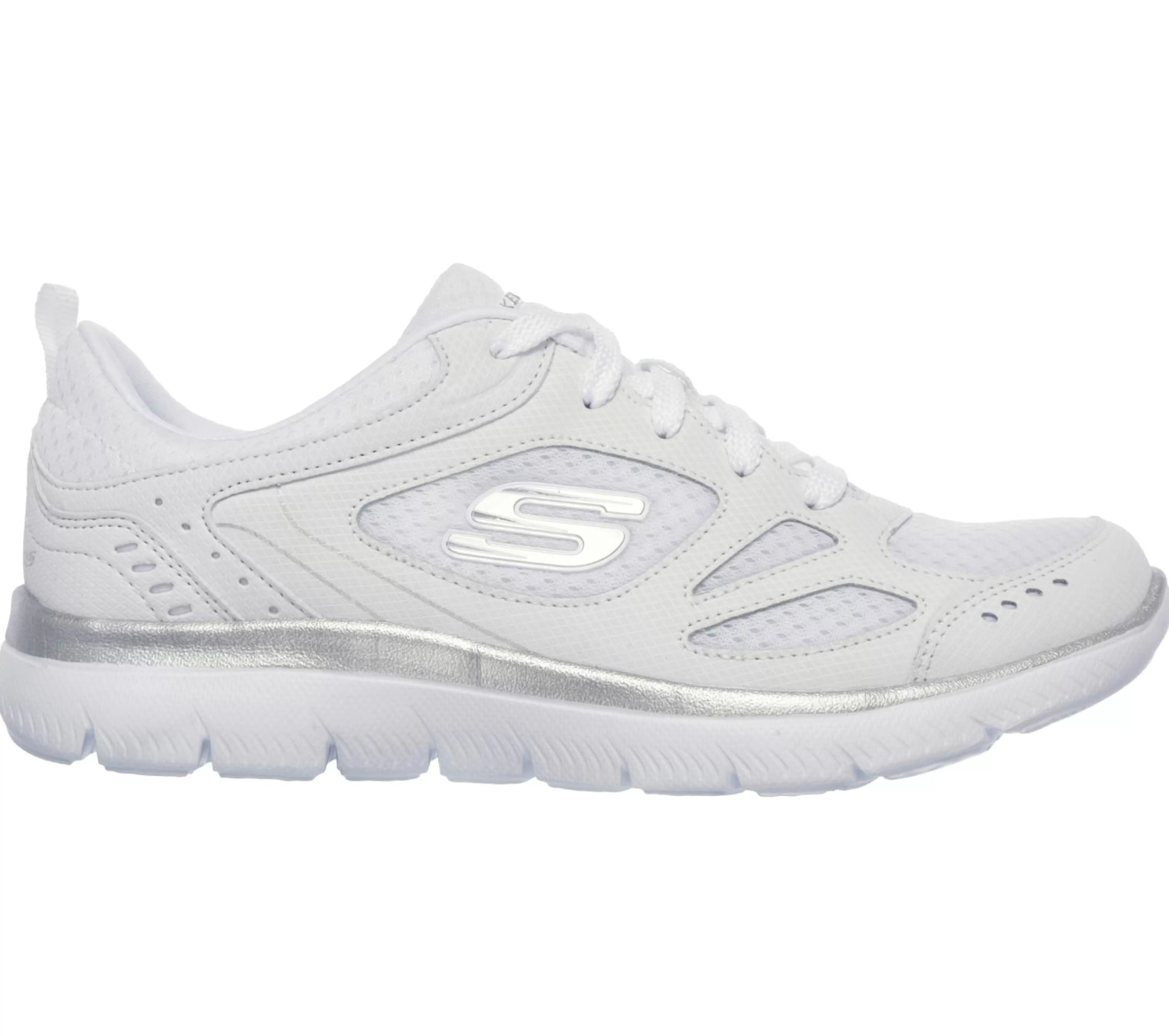 SKECHERS Sportieve Sneakers^Summits - Suited WIT / ZILVER