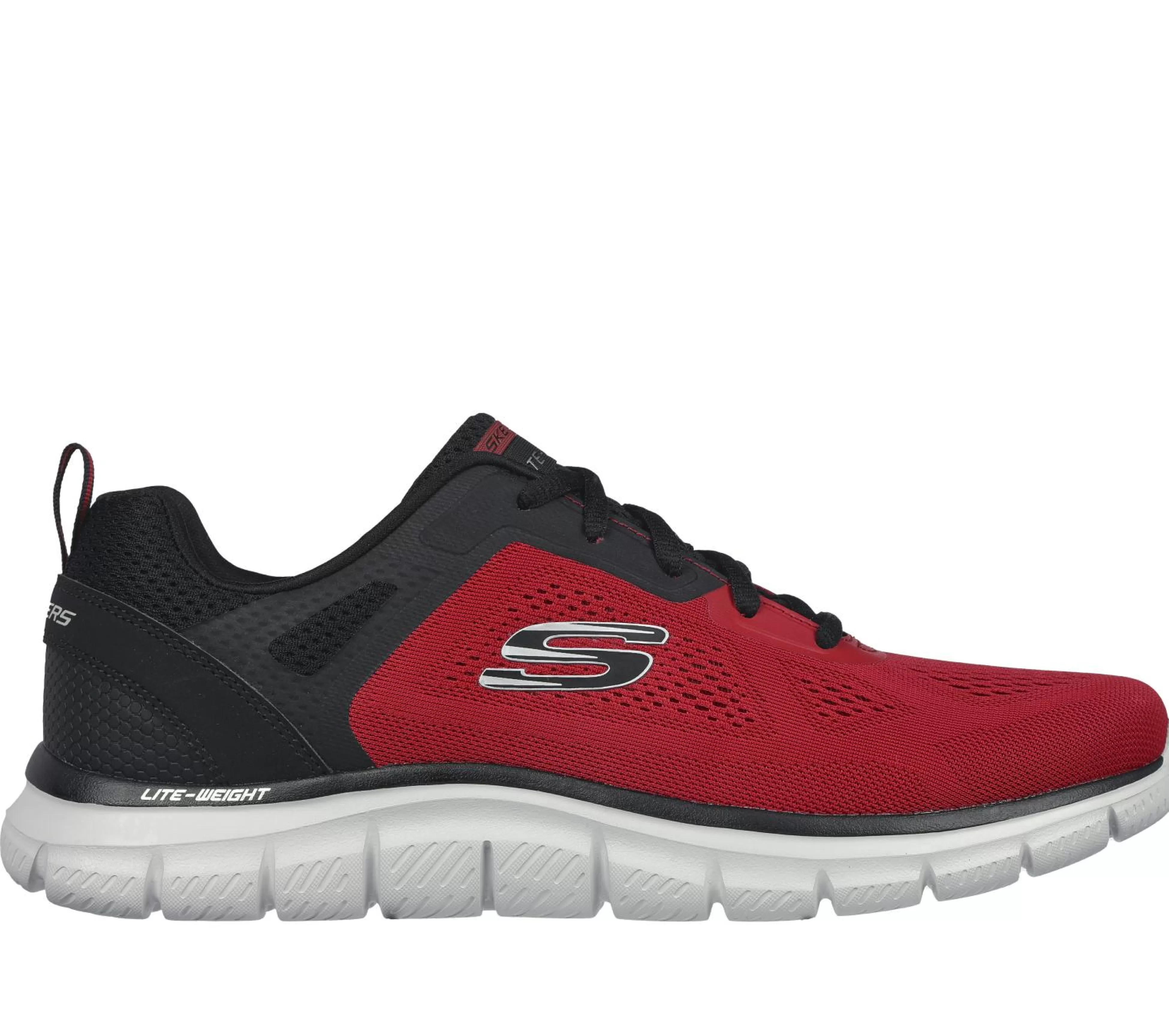 SKECHERS Veterschoenen | Sportieve Sneakers^Track - Broader ROOD / ZWART