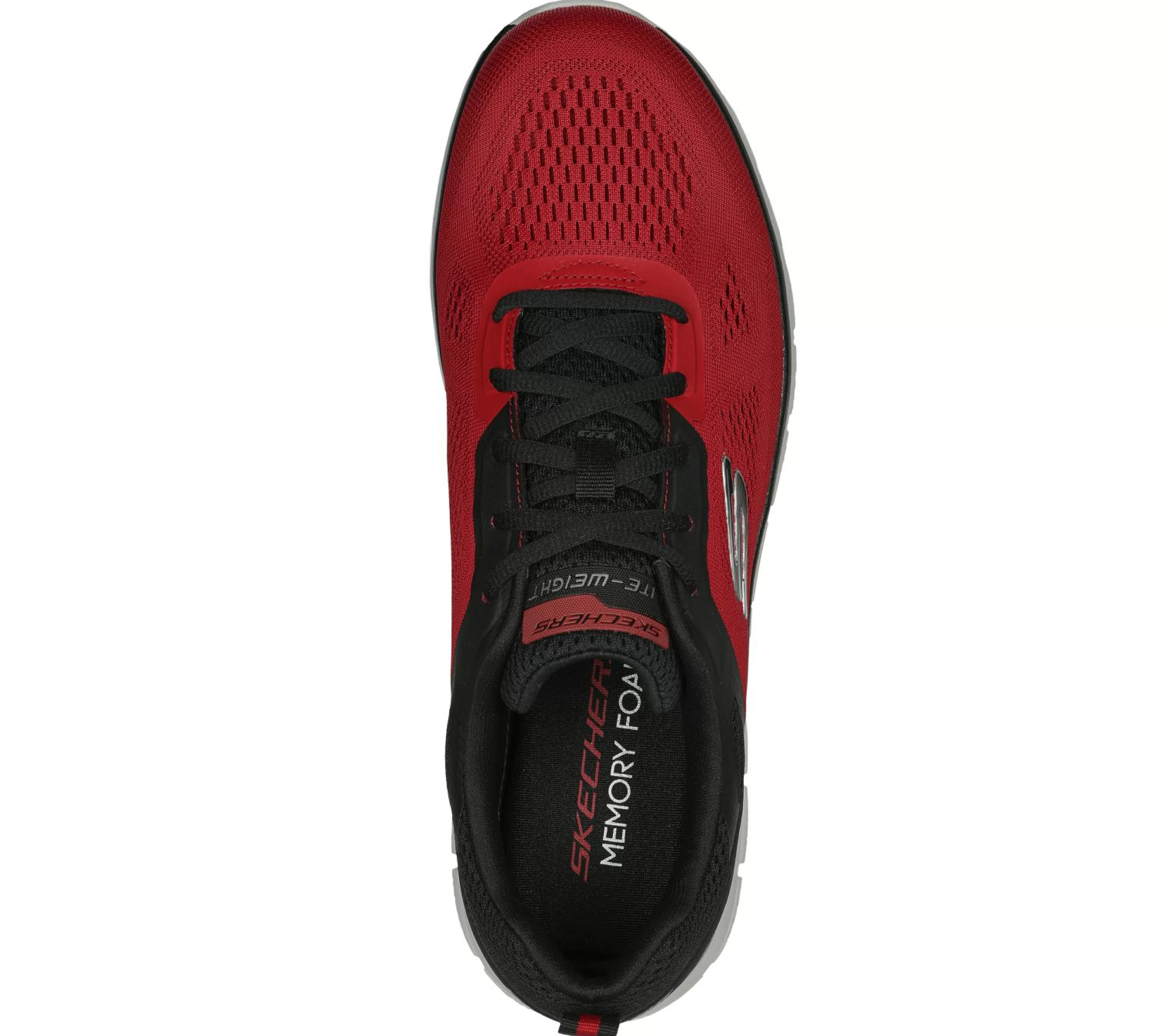 SKECHERS Veterschoenen | Sportieve Sneakers^Track - Broader ROOD / ZWART