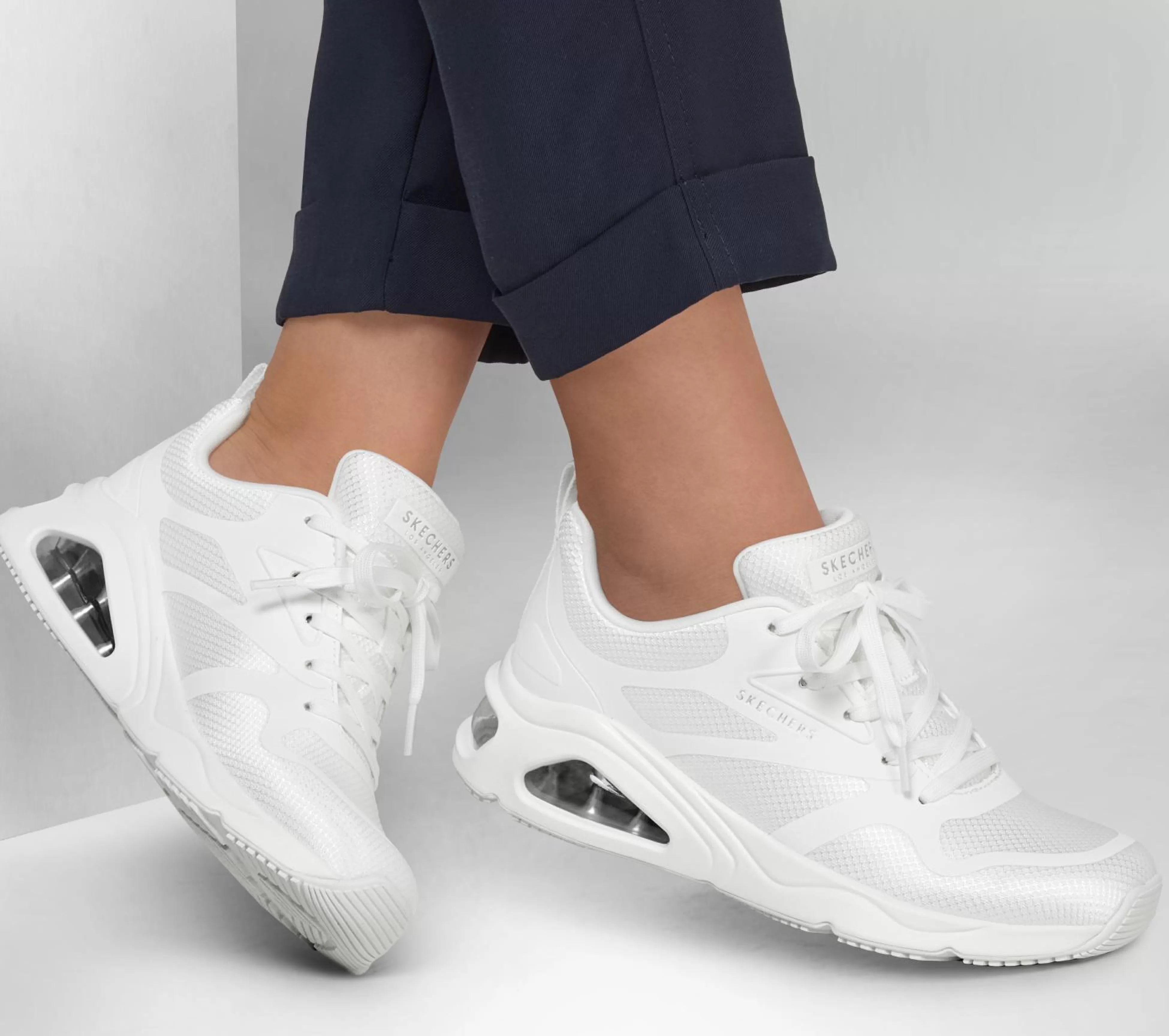 SKECHERS Veterschoenen | Casual Sneakers^Tres-Air Uno - Revolution-Airy WIT / ZILVER