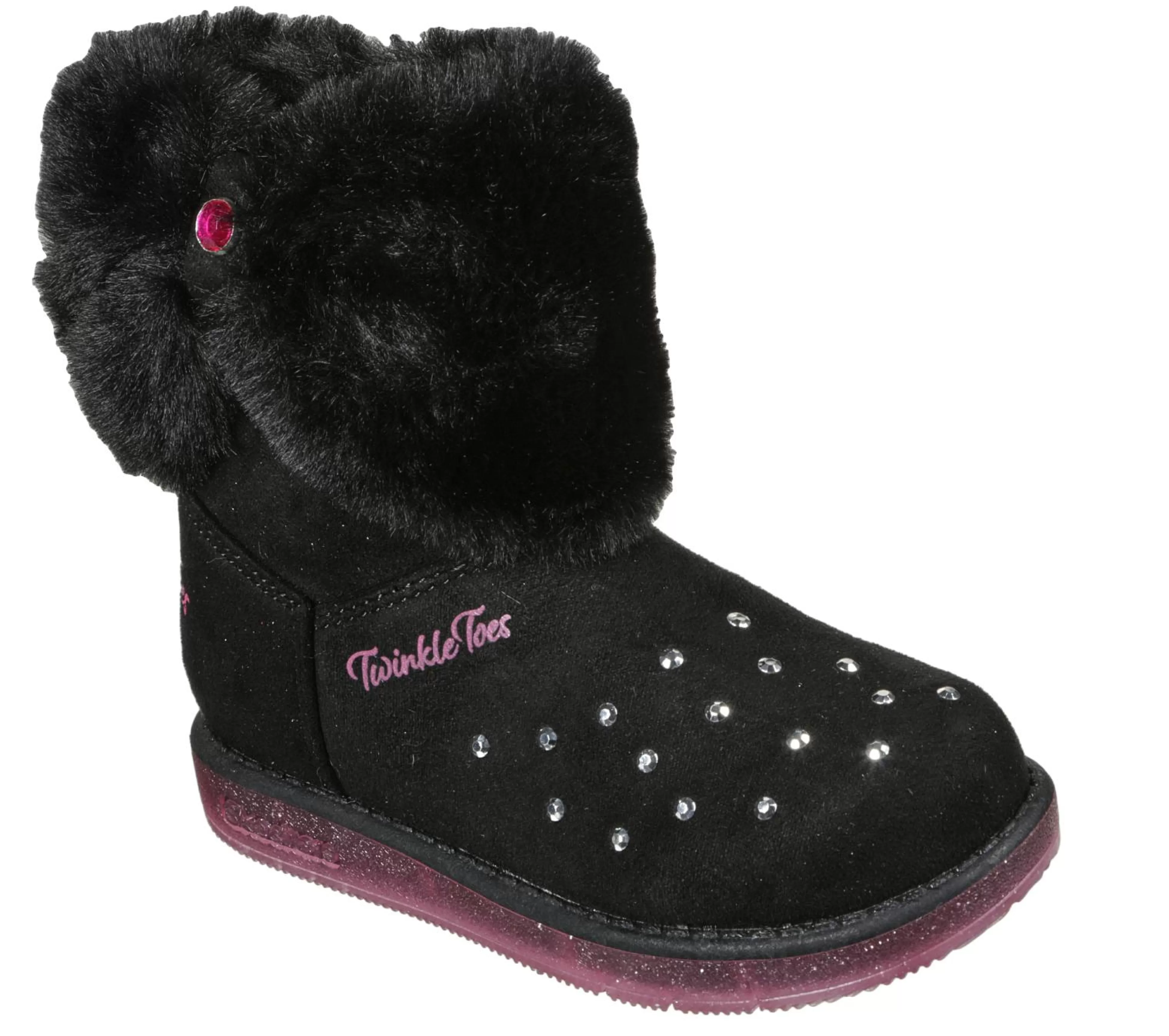 SKECHERS Lichtjes Schoenen | Boots^Twinkle Toes: Glitzy Glam - Cozy Cuddlers ZWART