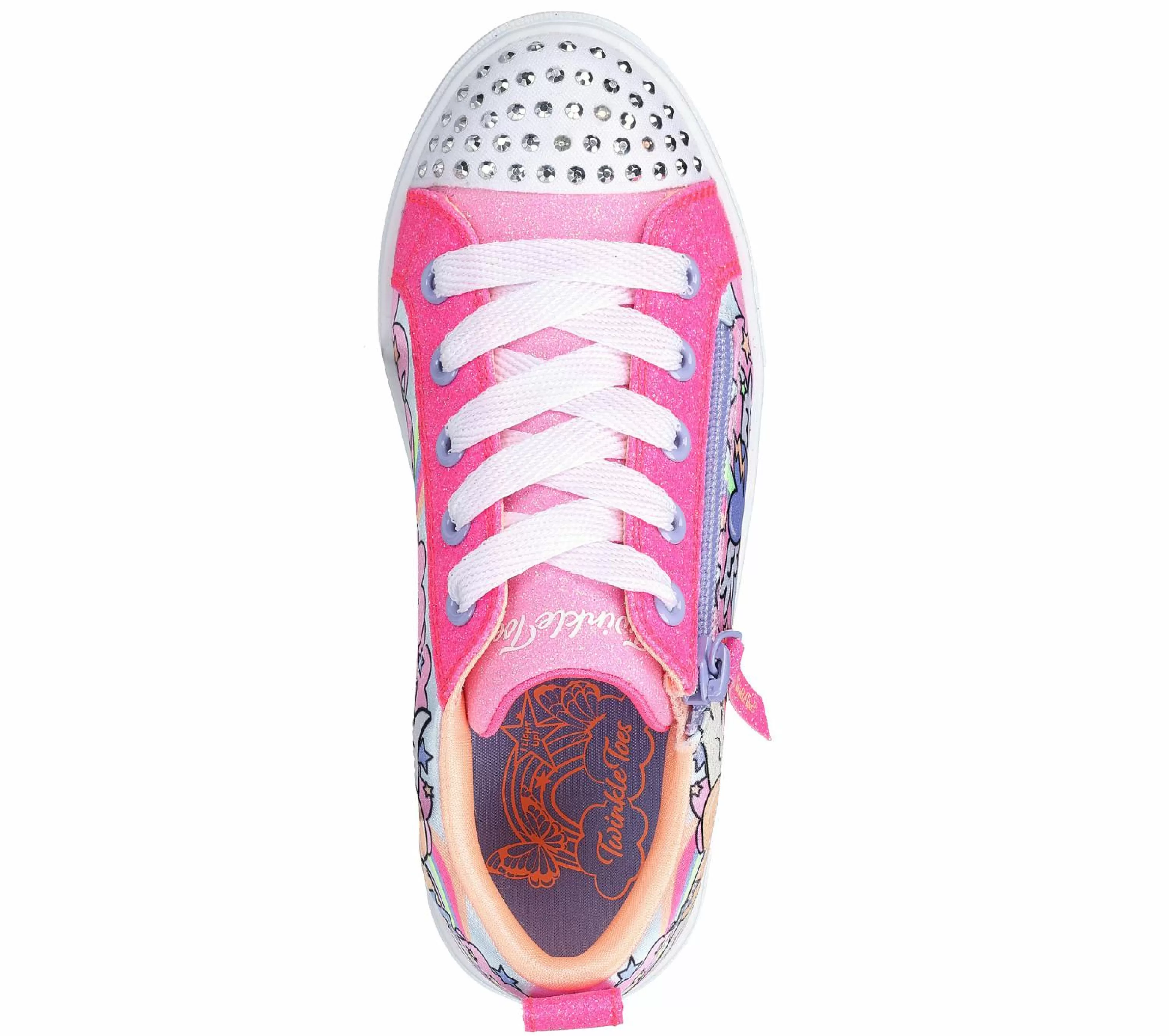 SKECHERS Lichtjes Schoenen | Veterschoenen^Twinkle Toes: Twinkle Sparks - Flying Hearts HEET ROZE / MULTI