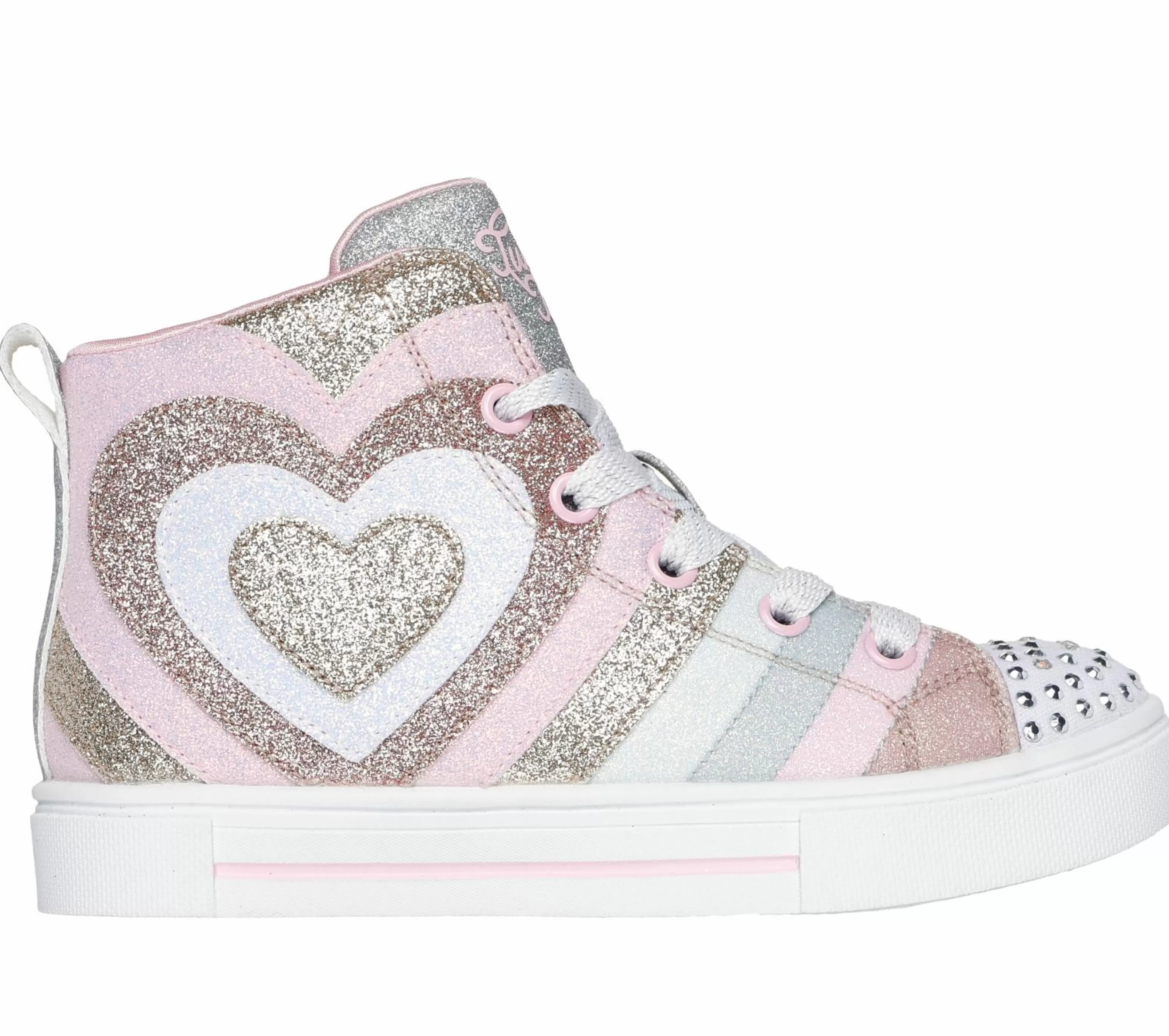 SKECHERS Lichtjes Schoenen | Veterschoenen^Twinkle Toes: Twinkle Sparks - Heart Pop ROOSGOUD