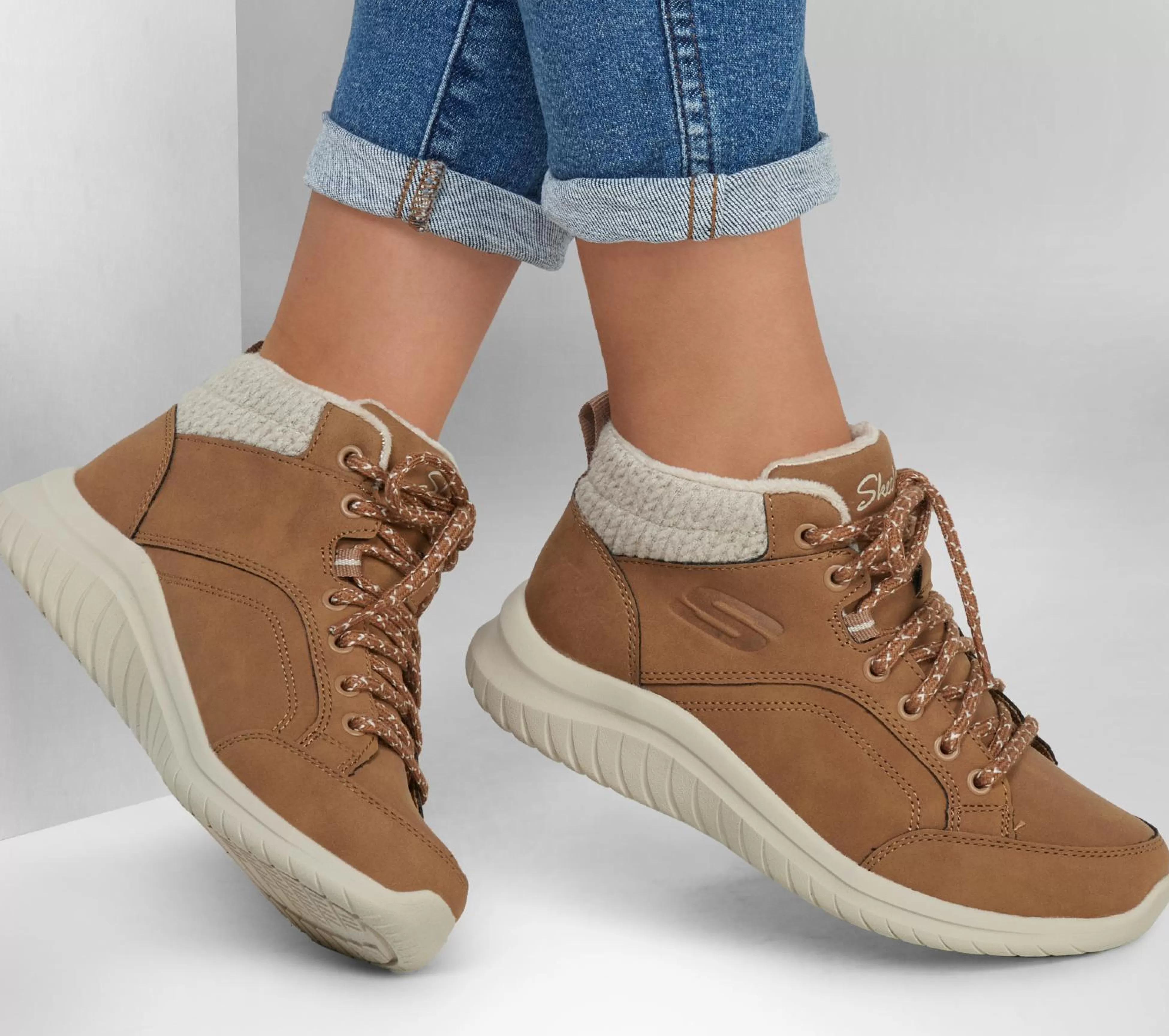 SKECHERS Veterschoenen | Boots^Ultra Flex 2.0 - Casual Mix KASTANJE