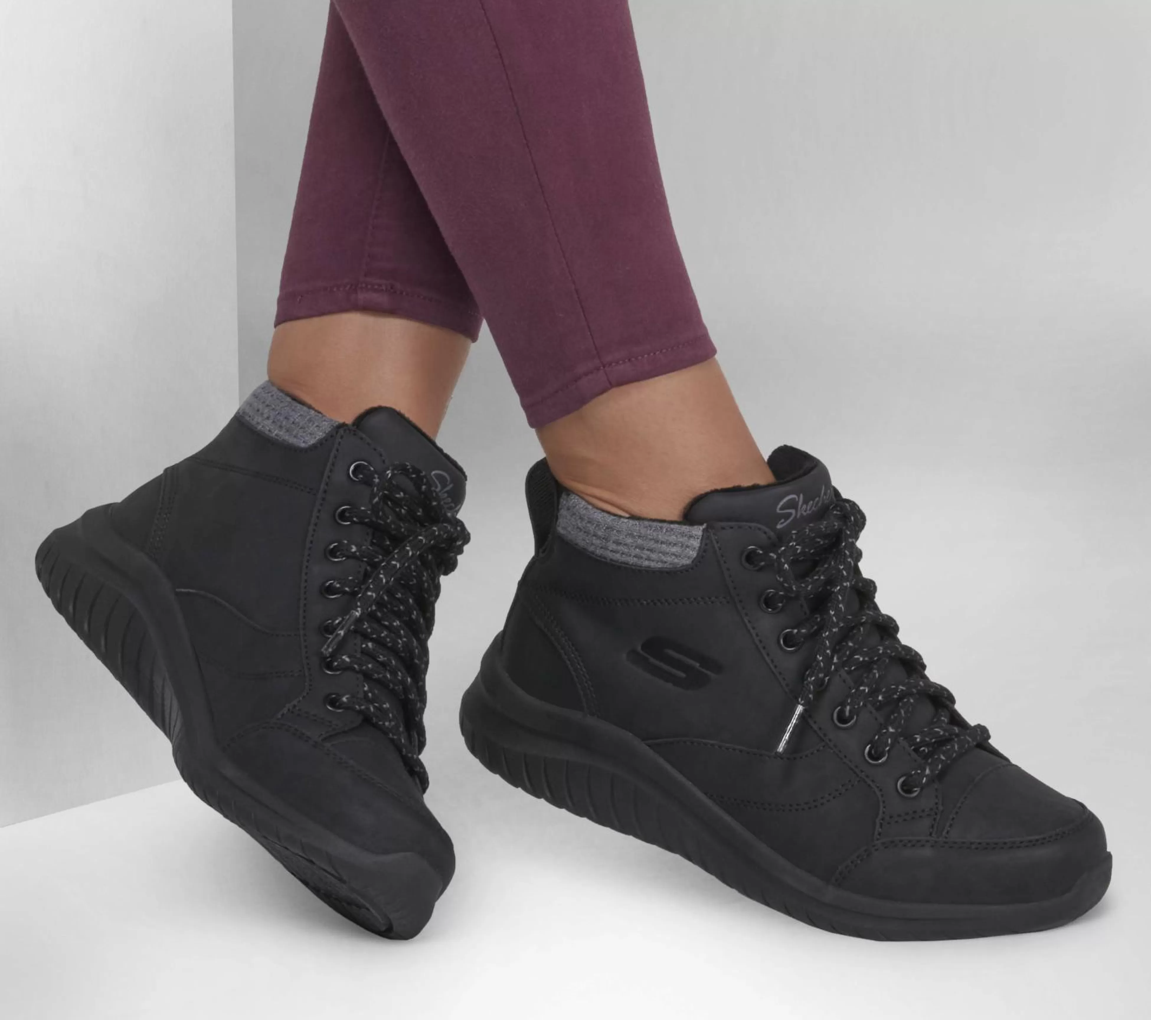 SKECHERS Veterschoenen | Boots^Ultra Flex 2.0 - Social Crew ZWART