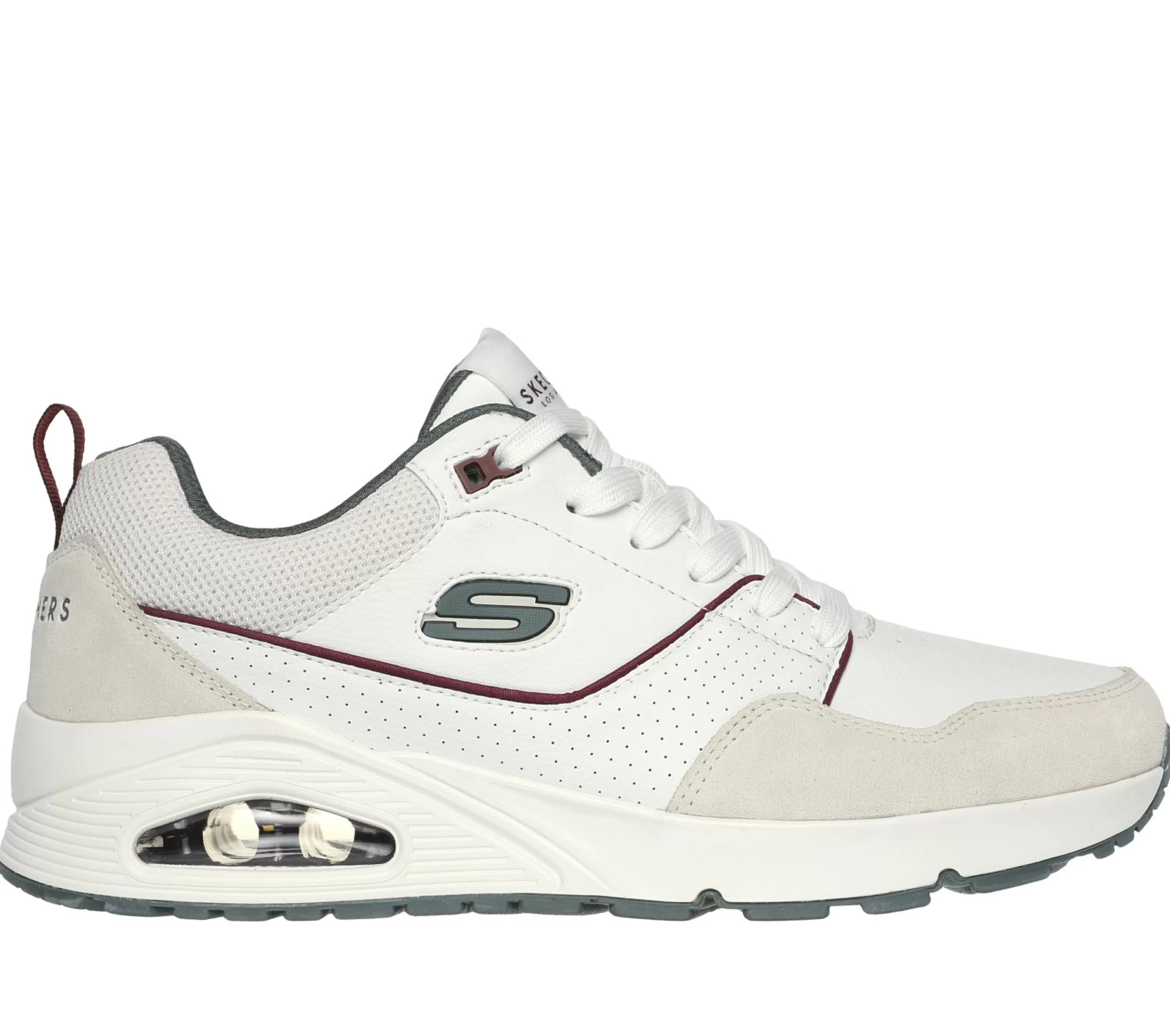 SKECHERS Veterschoenen | Casual Sneakers^Uno - Retro One WIT / GROENTE