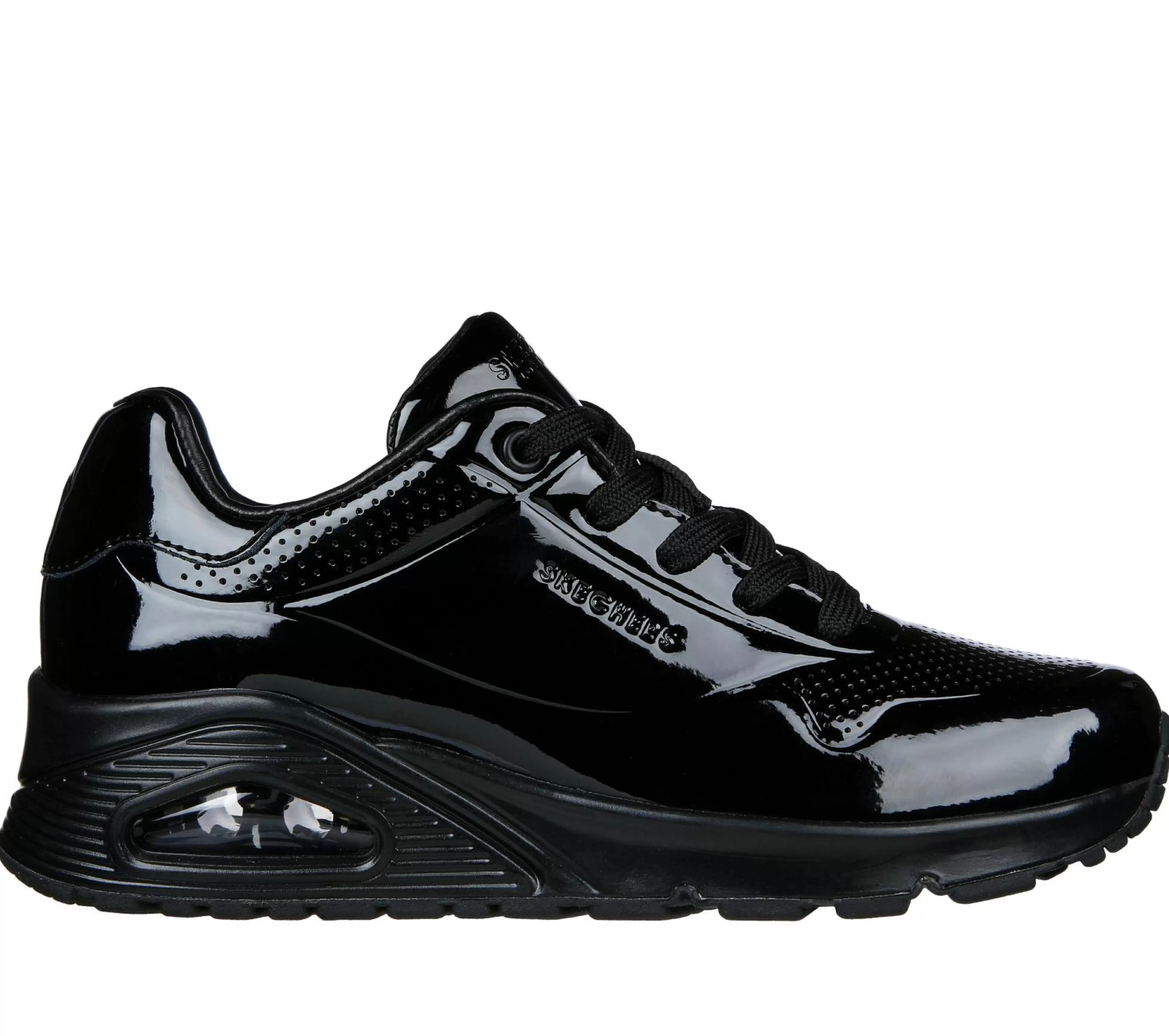 SKECHERS Veterschoenen | Casual Sneakers^Uno - Shiny One ZWART