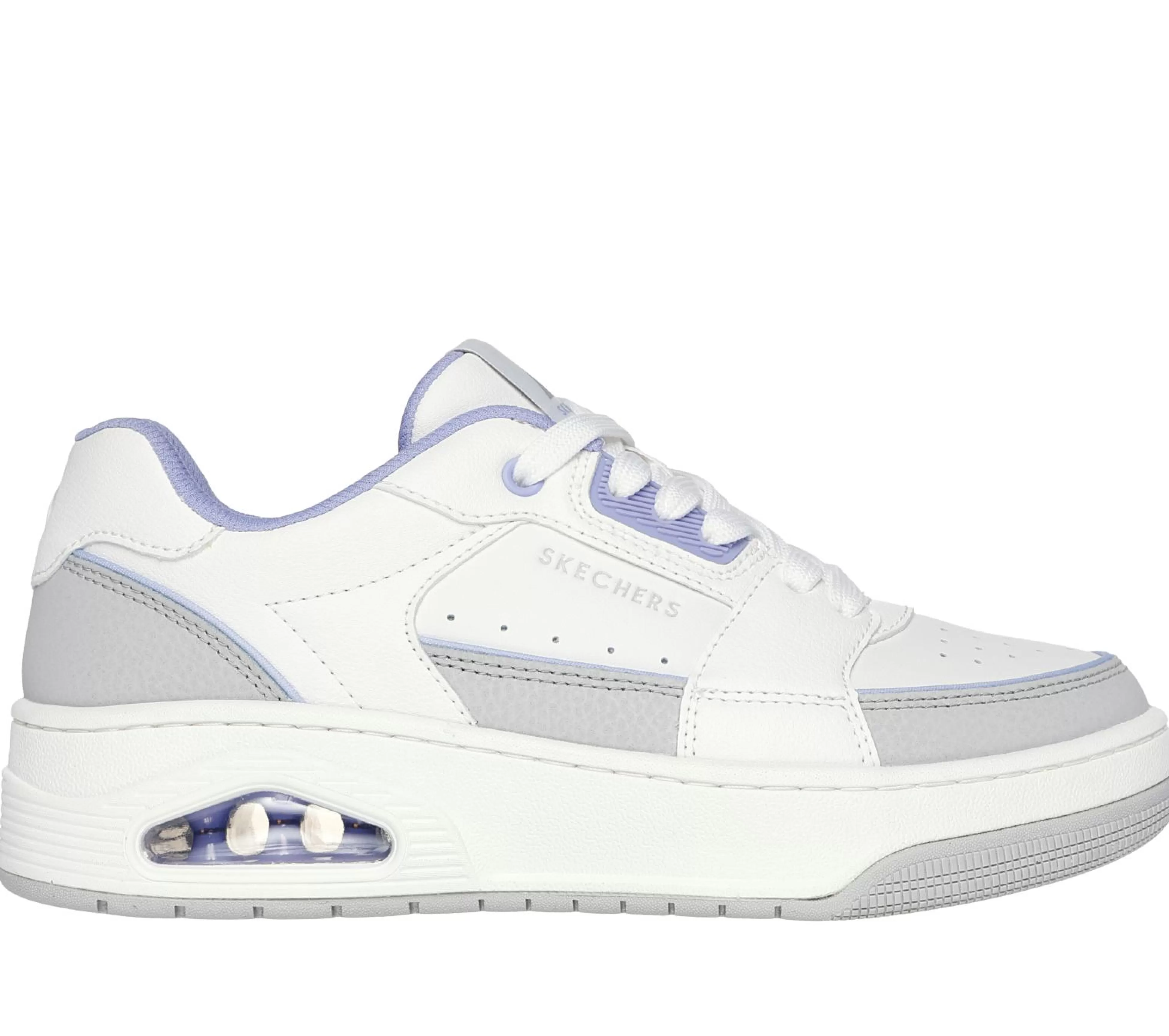 SKECHERS Veterschoenen | Casual Sneakers^Uno Court - Courted Style WIT / LAVENDEL